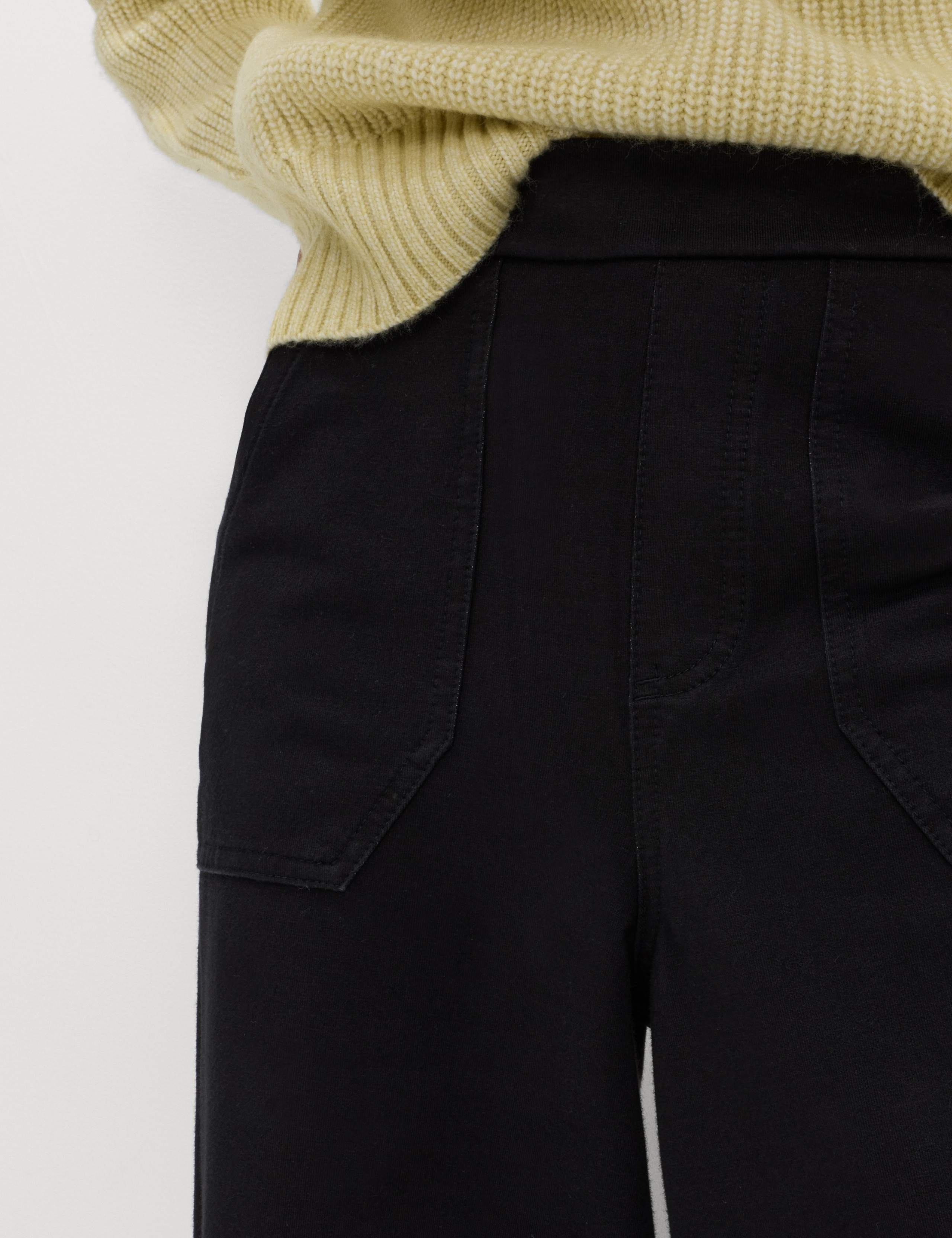 Denim Elasticated Waist Wide Leg Trousers 3 of 5