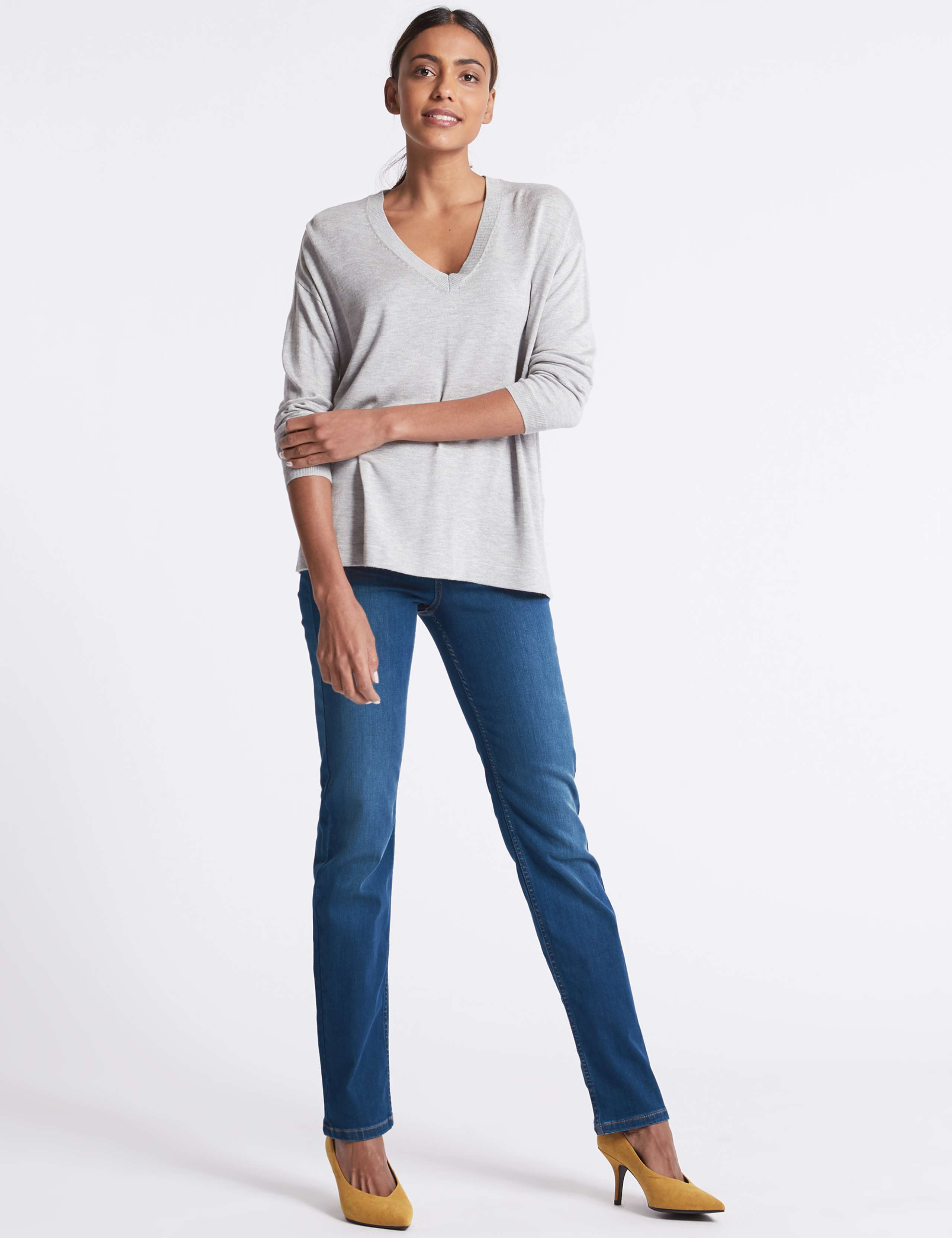 Sculpt & Lift Mid Rise Straight Leg Jeans 1 of 7