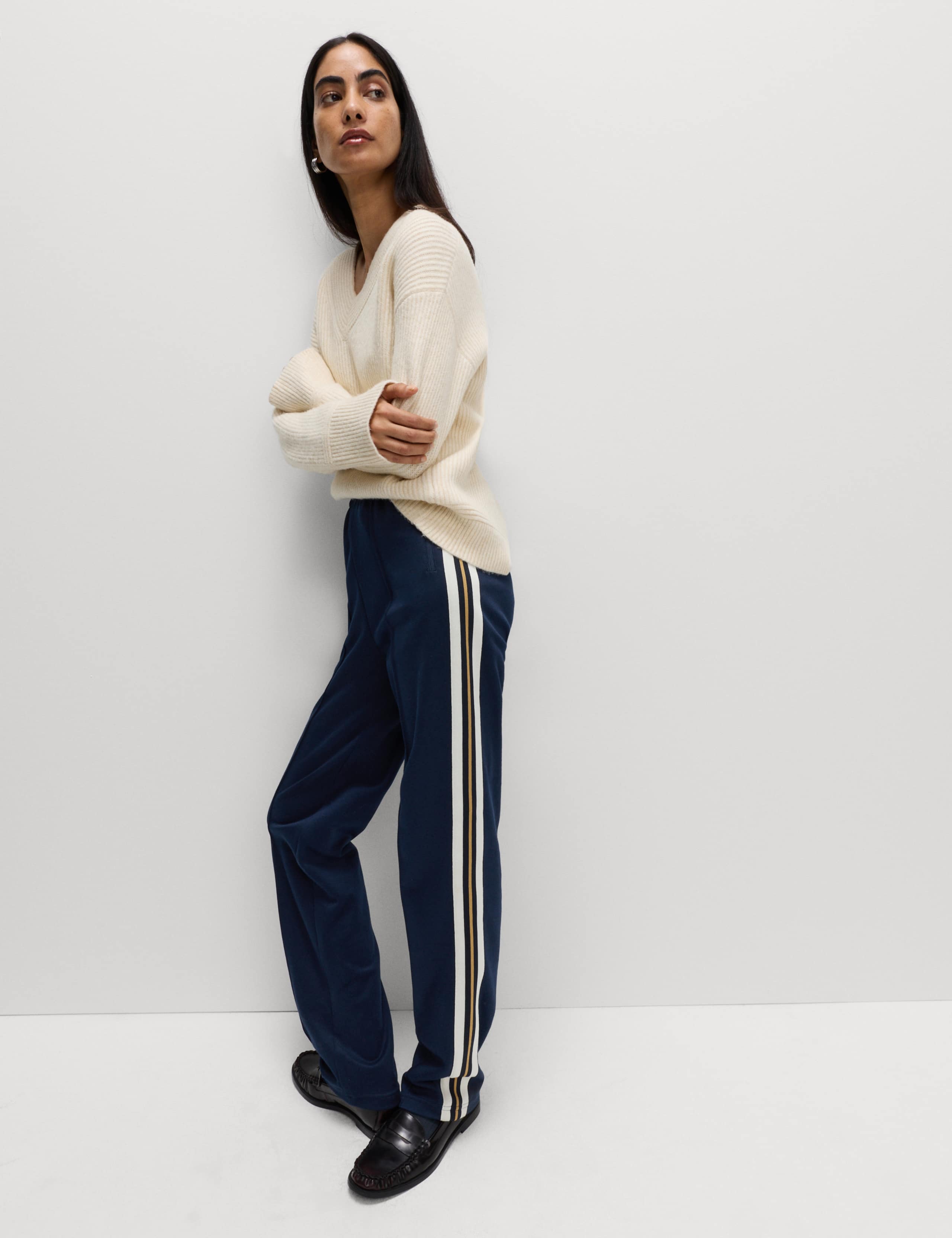 Cotton Rich Retro Side Stripe Joggers 3 of 7