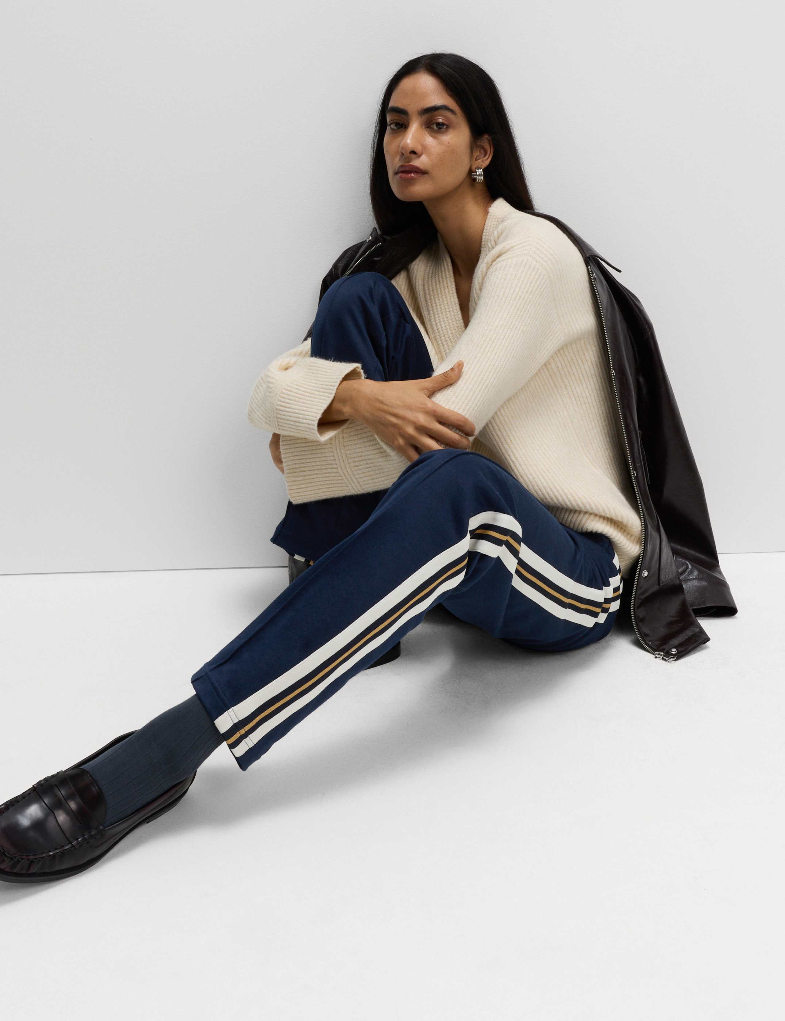 Cotton Rich Retro Side Stripe Joggers 5 of 7