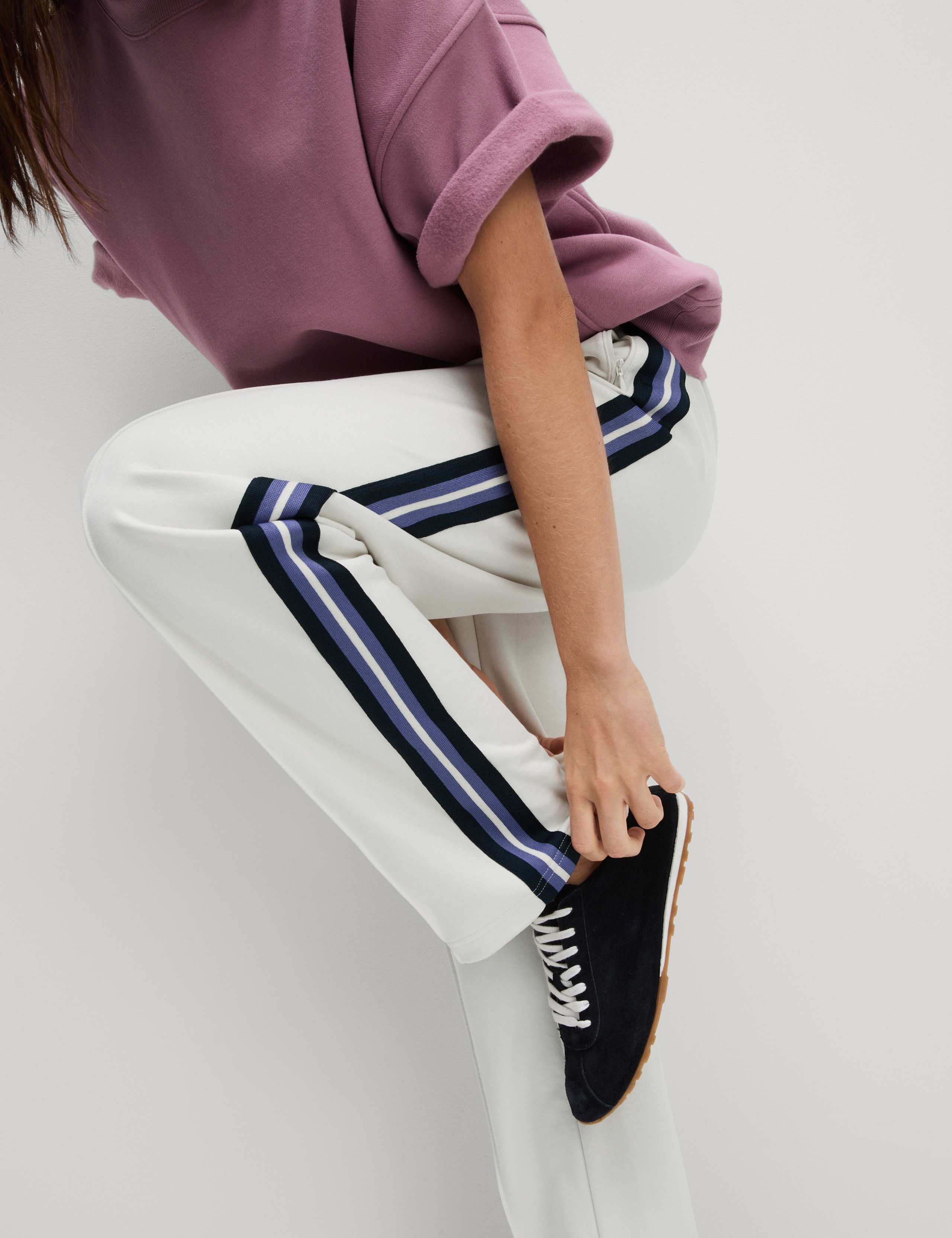Cotton Rich Retro Side Stripe Joggers 3 of 5