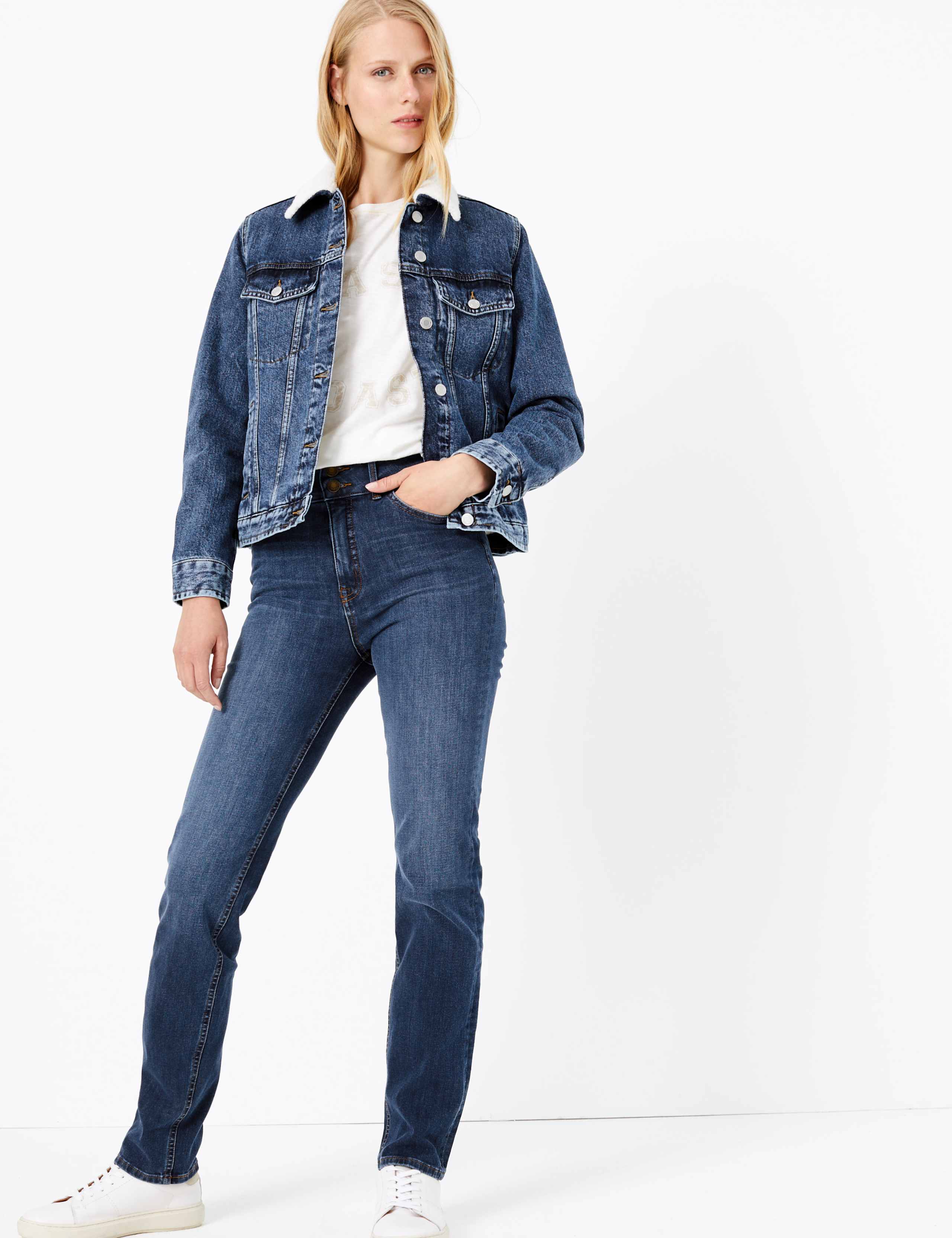 Magic Sculpt High Waisted Straight Leg Jeans 1 of 5