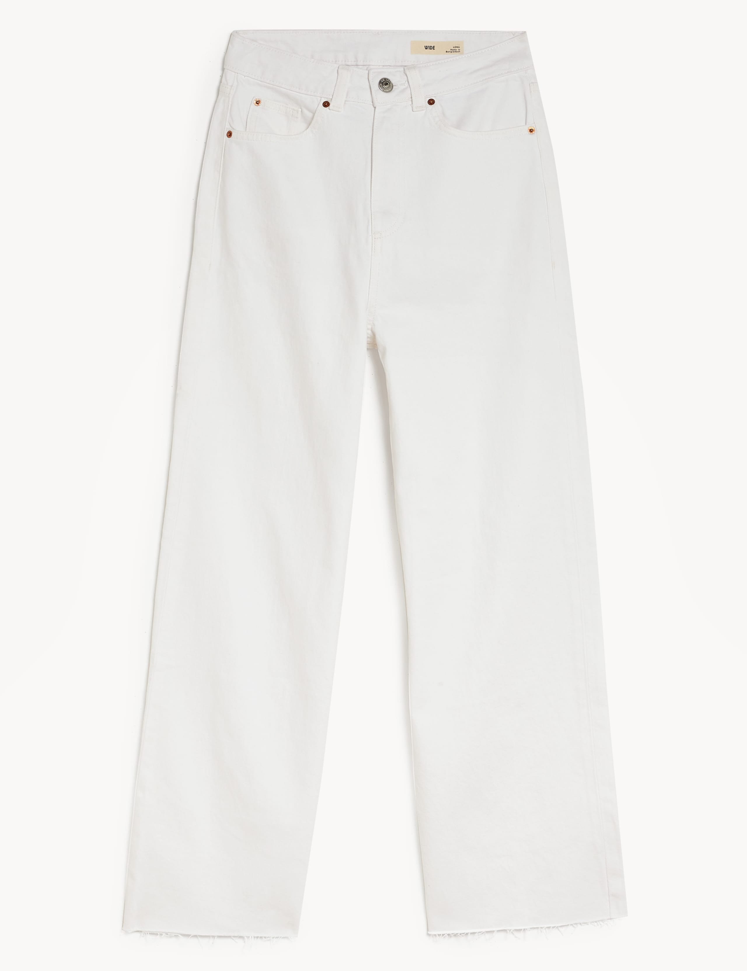 High Waisted Wide Leg Ankle Grazer Jeans 2 of 6