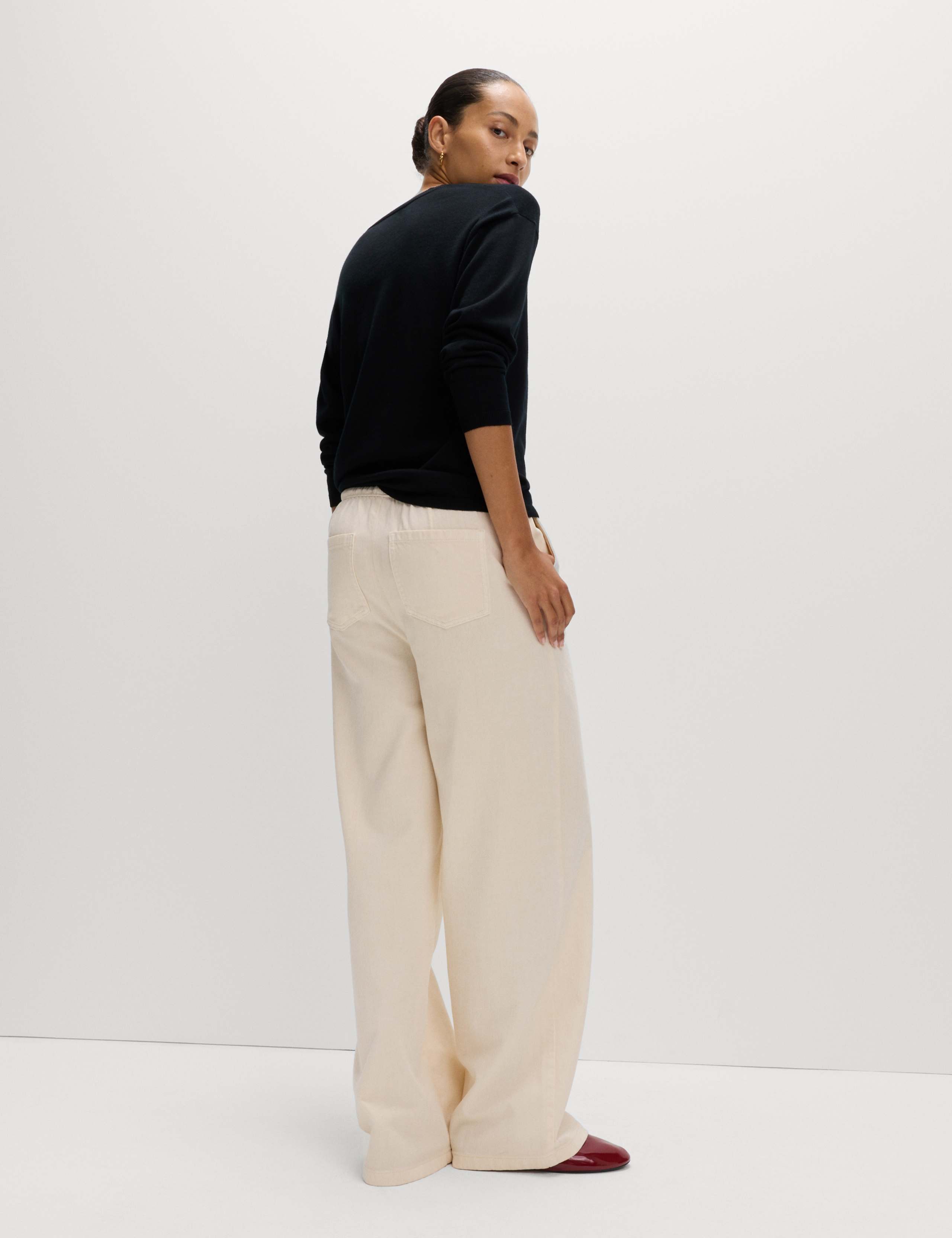 Cotton Rich Drawstring Wide Leg Trousers 6 of 7