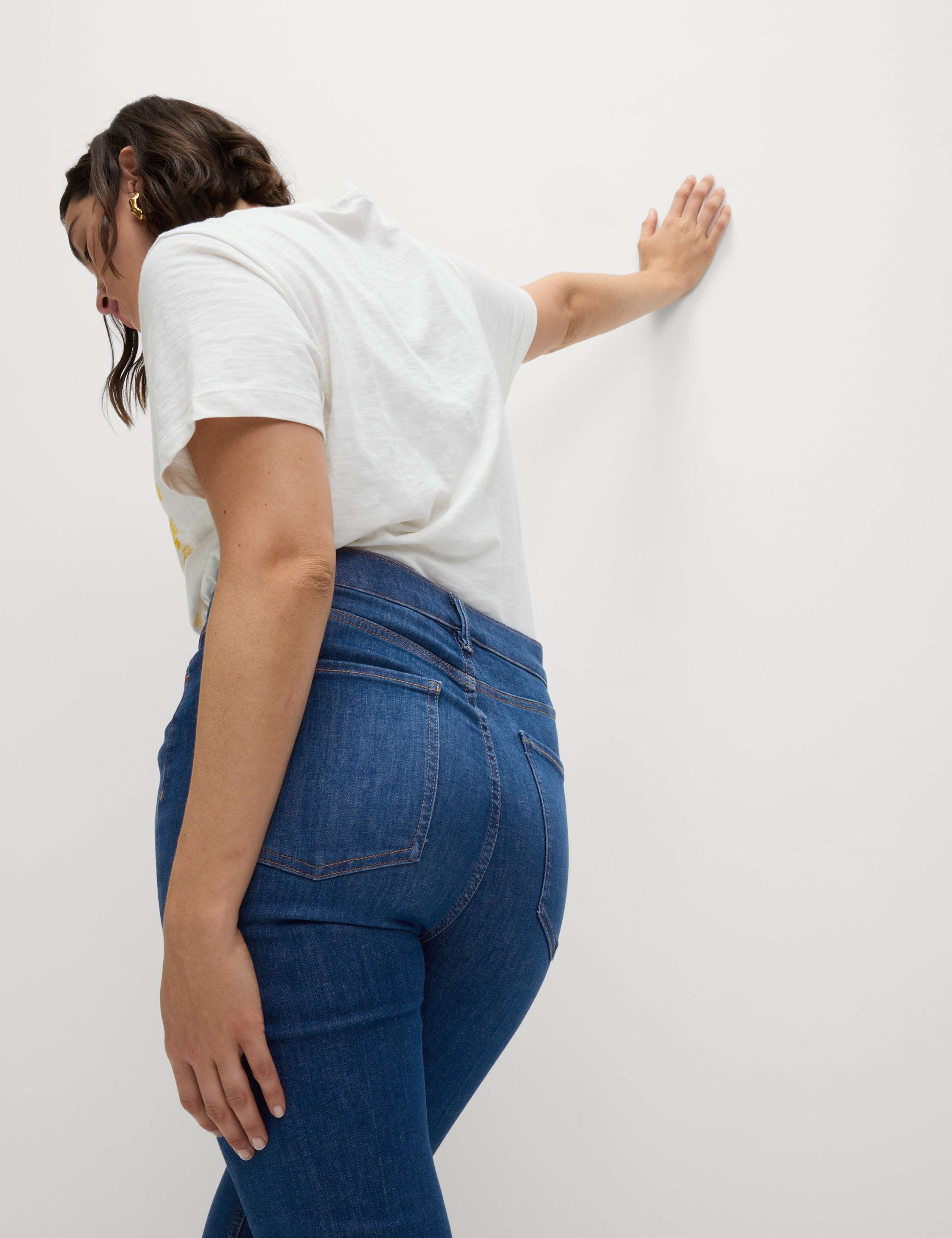 High Waisted Crease Front Slim Flare Jeans 5 of 6