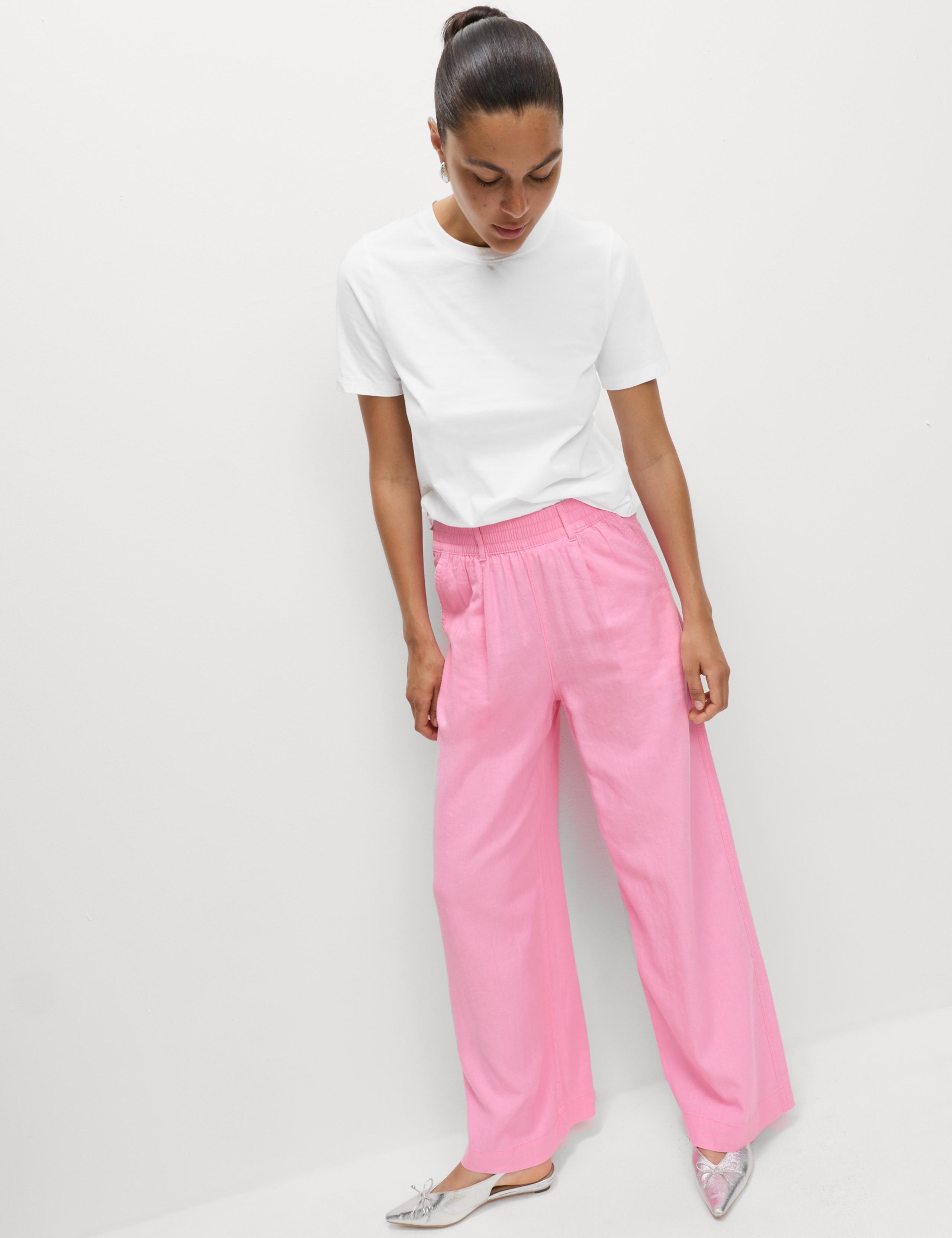 Linen Rich Wide Leg Trousers 6 of 6