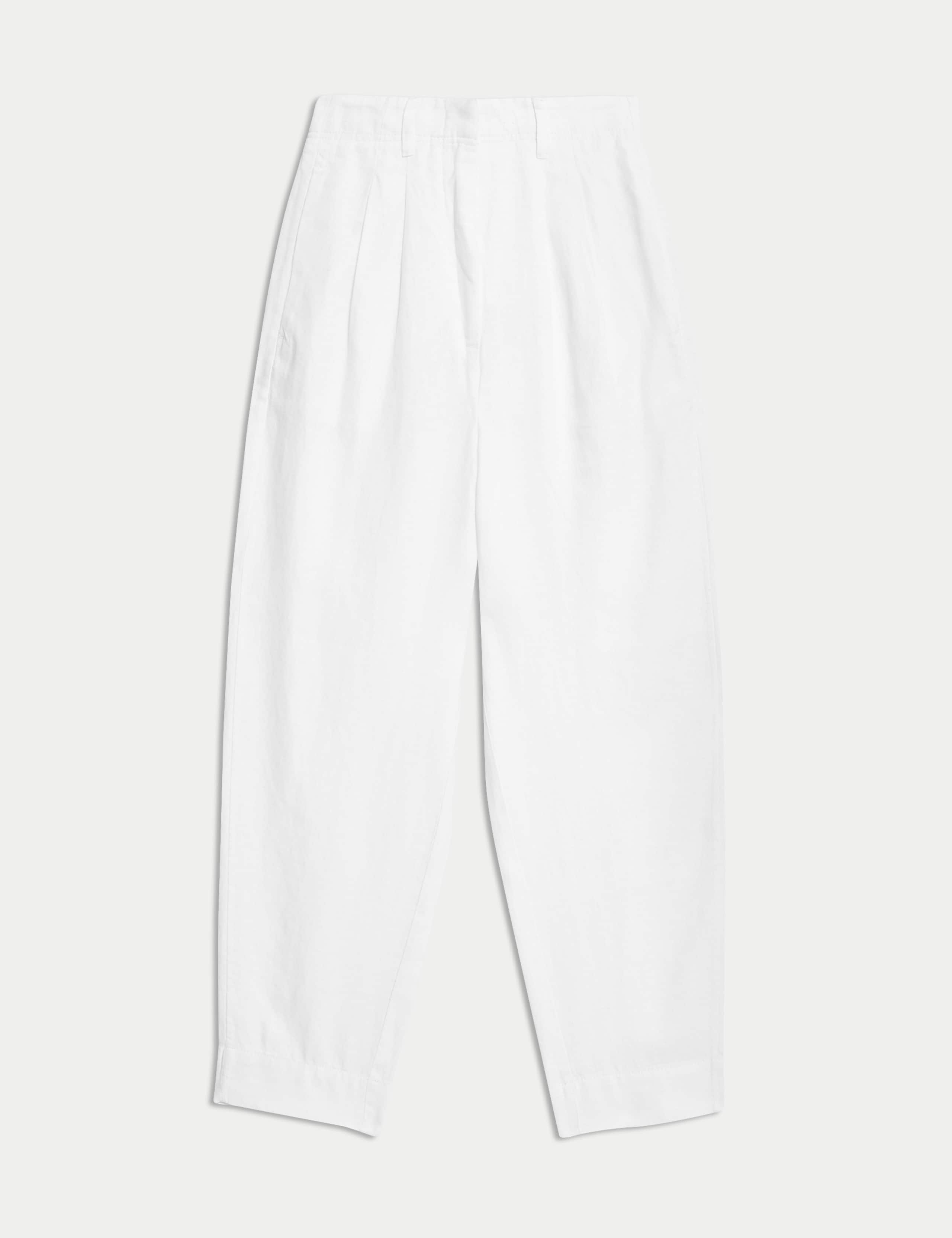 Pure Linen Tapered Trousers 2 of 5