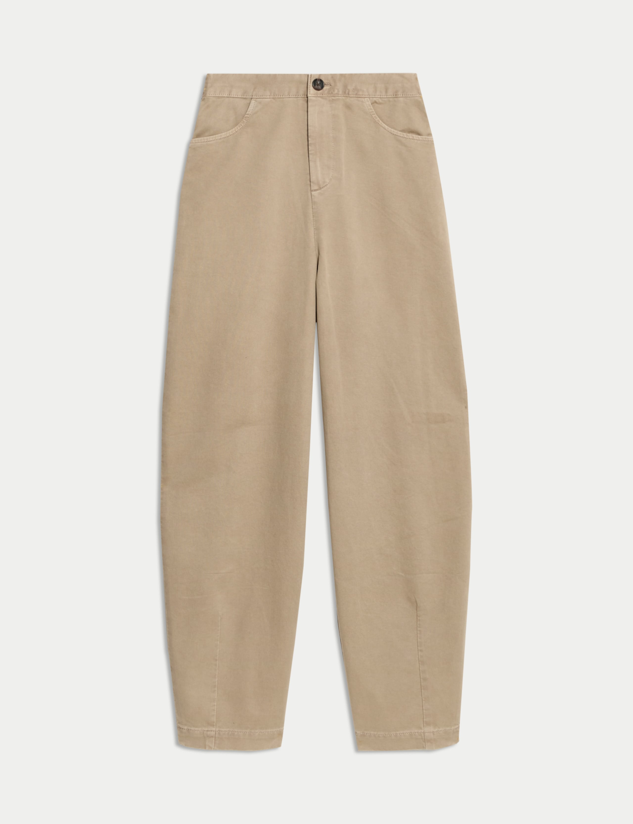Elasticated Waist Barrel Leg Casual Trousers 2 of 4