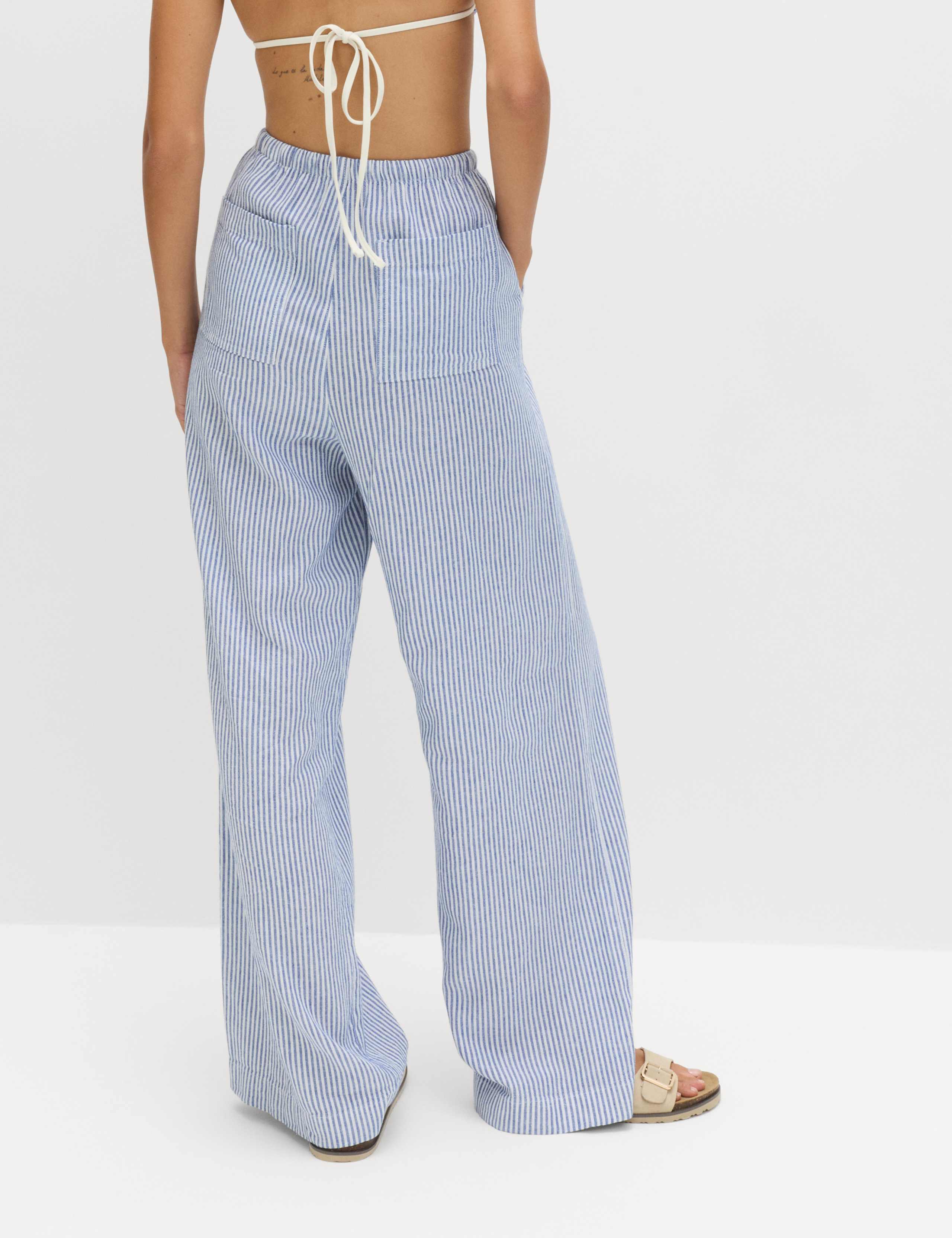 Linen Blend Wide Leg Trousers 4 of 7