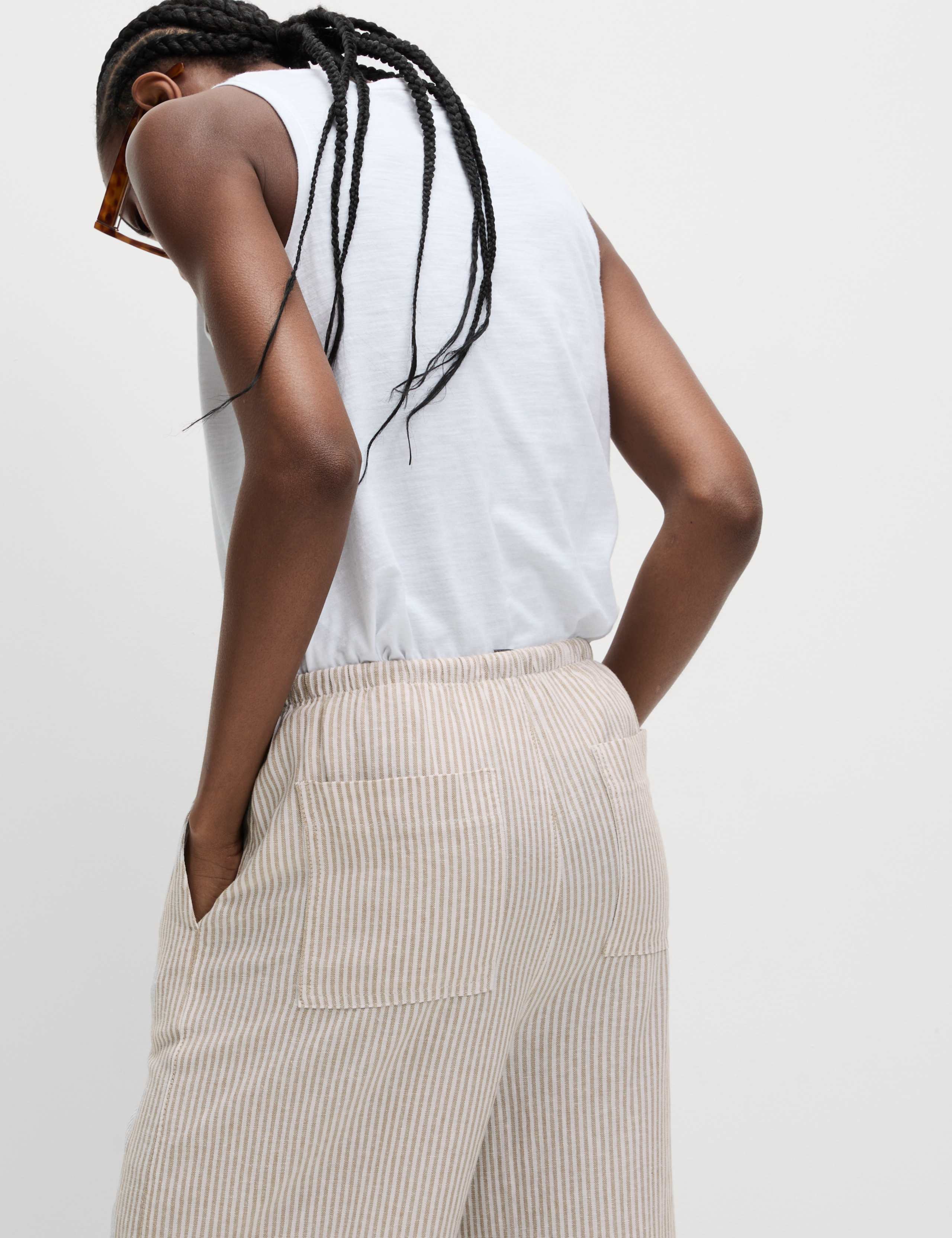 Linen Blend Wide Leg Trousers 5 of 6