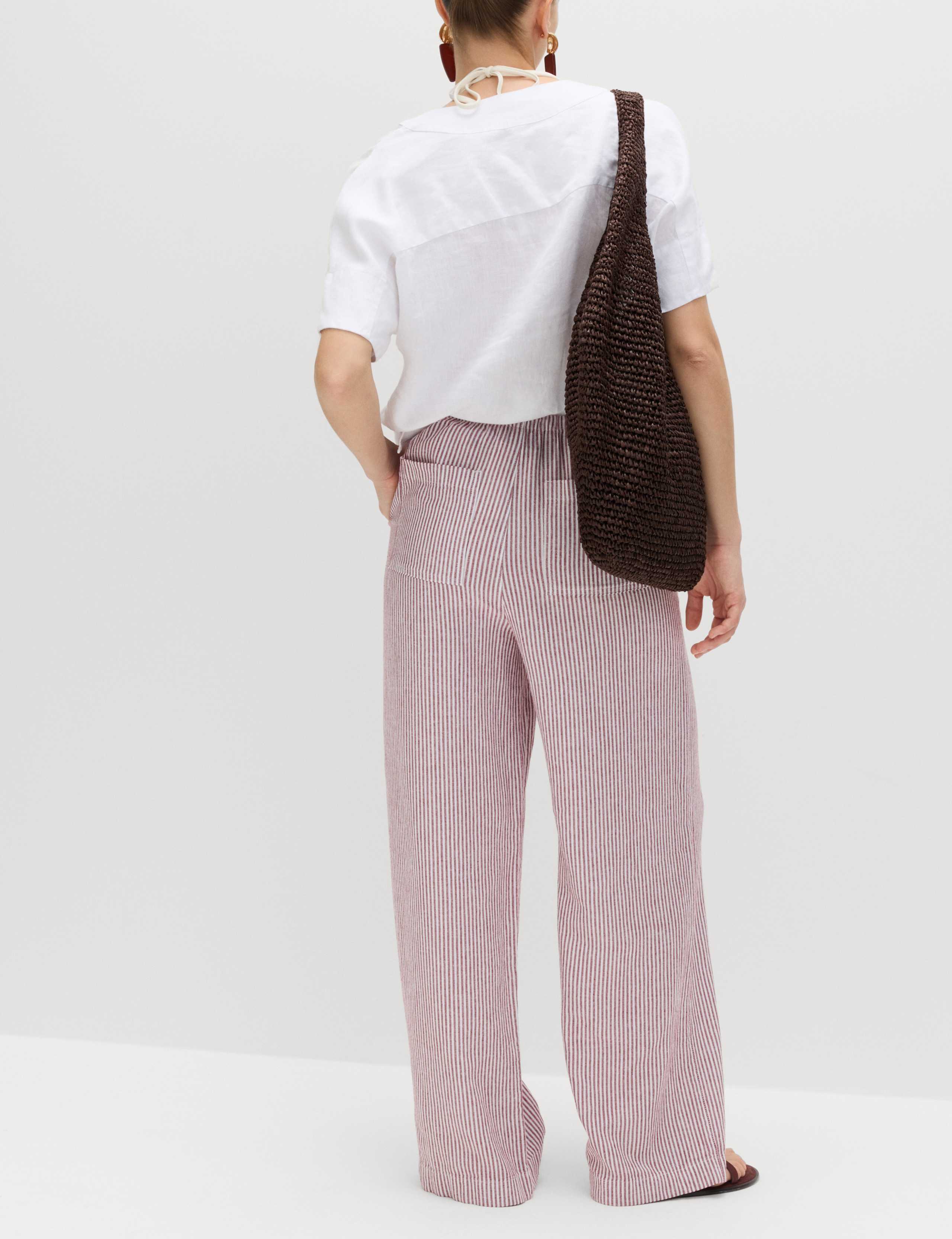 Linen Blend Wide Leg Trousers 6 of 6