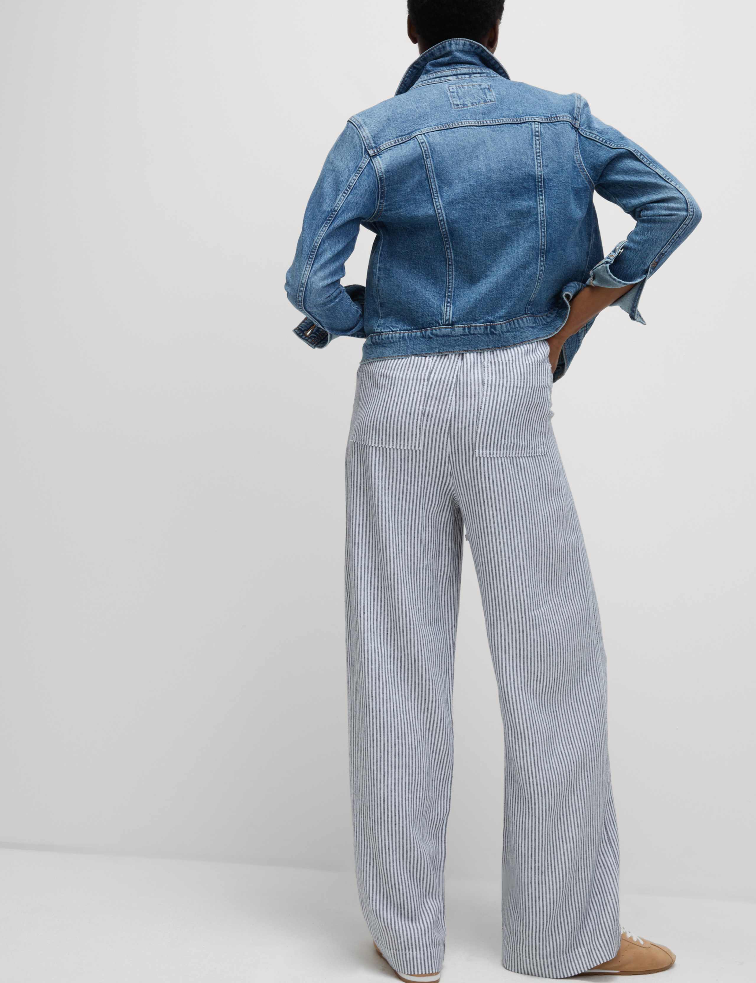 Linen Blend Wide Leg Trousers 3 of 5