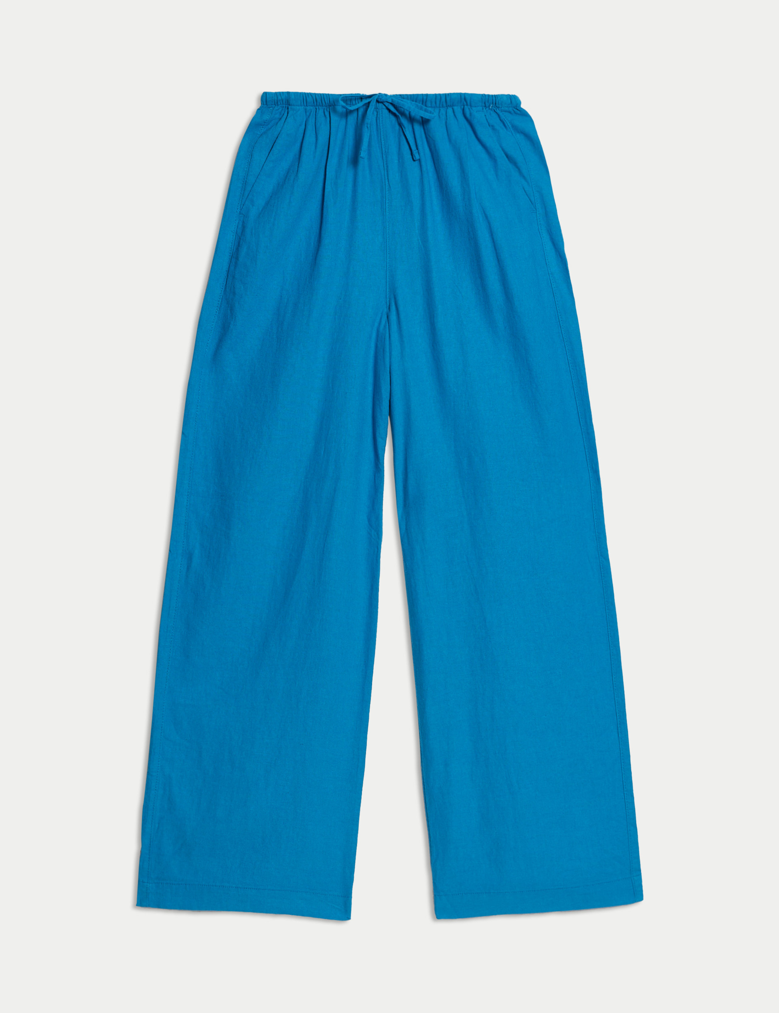 Linen Blend Wide Leg Trousers 2 of 5