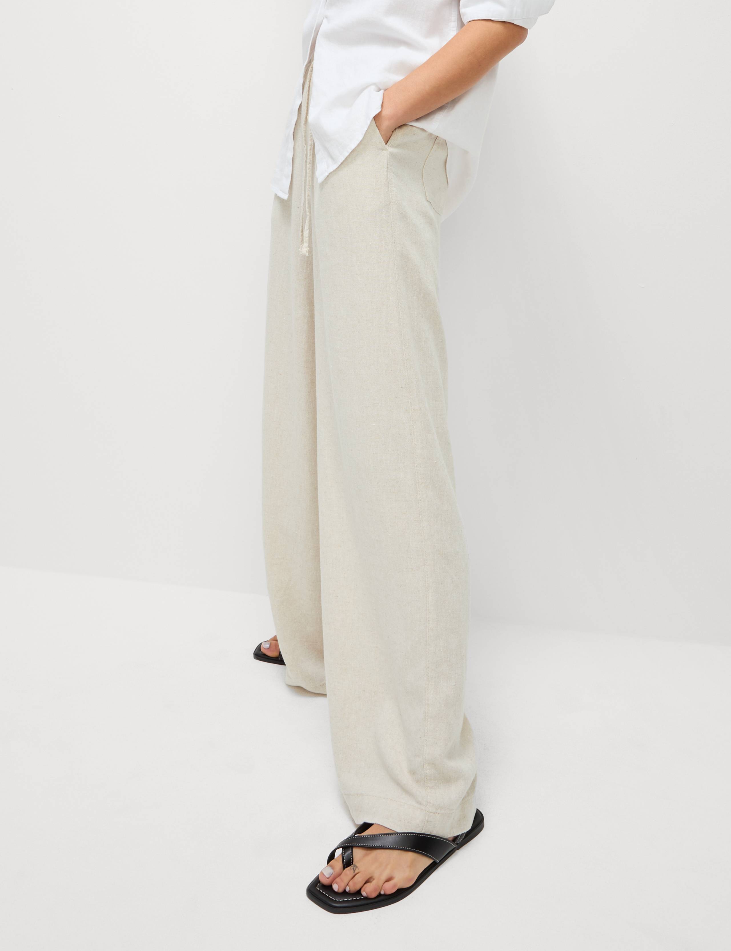 Linen Blend Wide Leg Trousers 6 of 6
