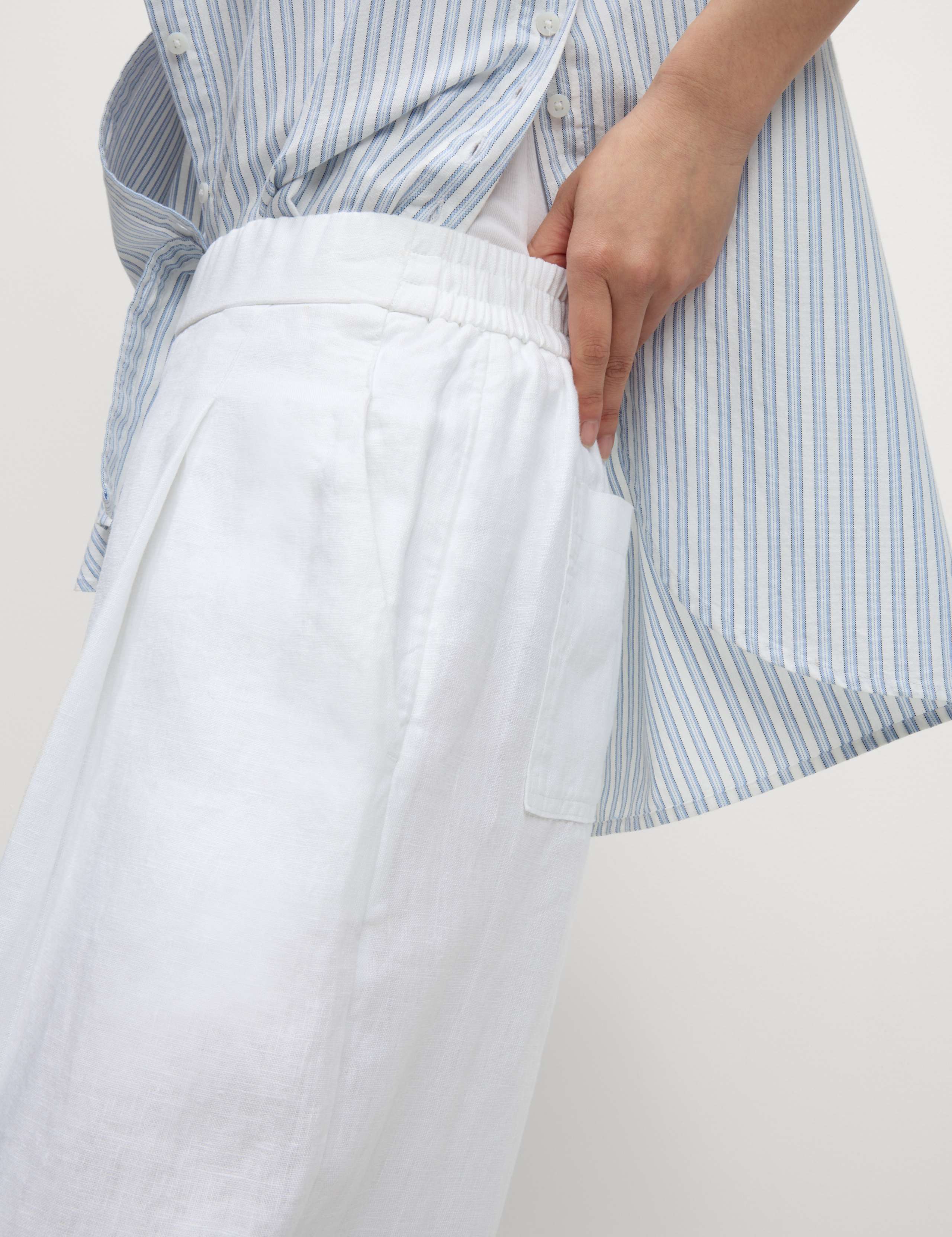 Pure Linen Carrot Leg Trousers 7 of 7