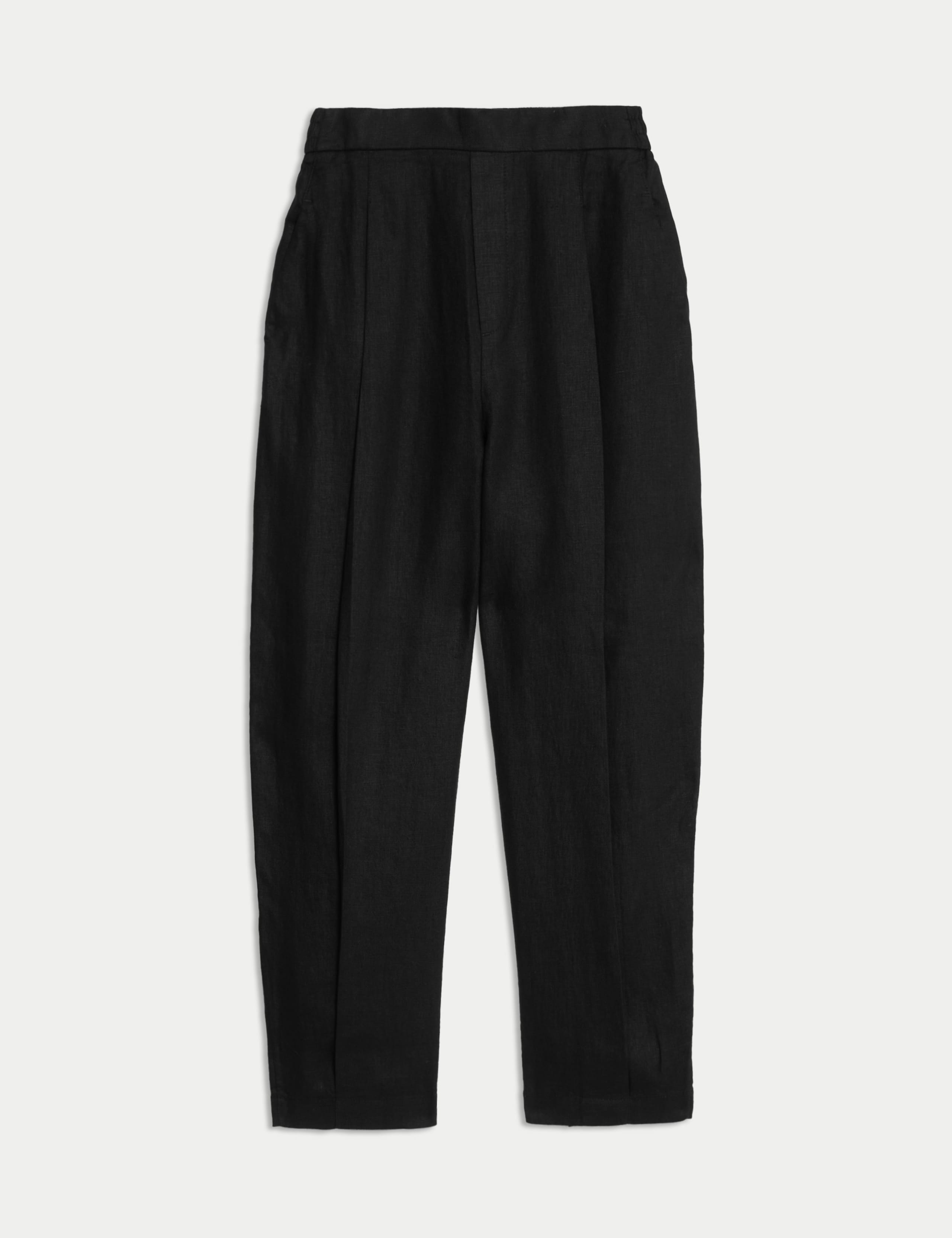 Pure Linen Carrot Leg Trousers 2 of 5
