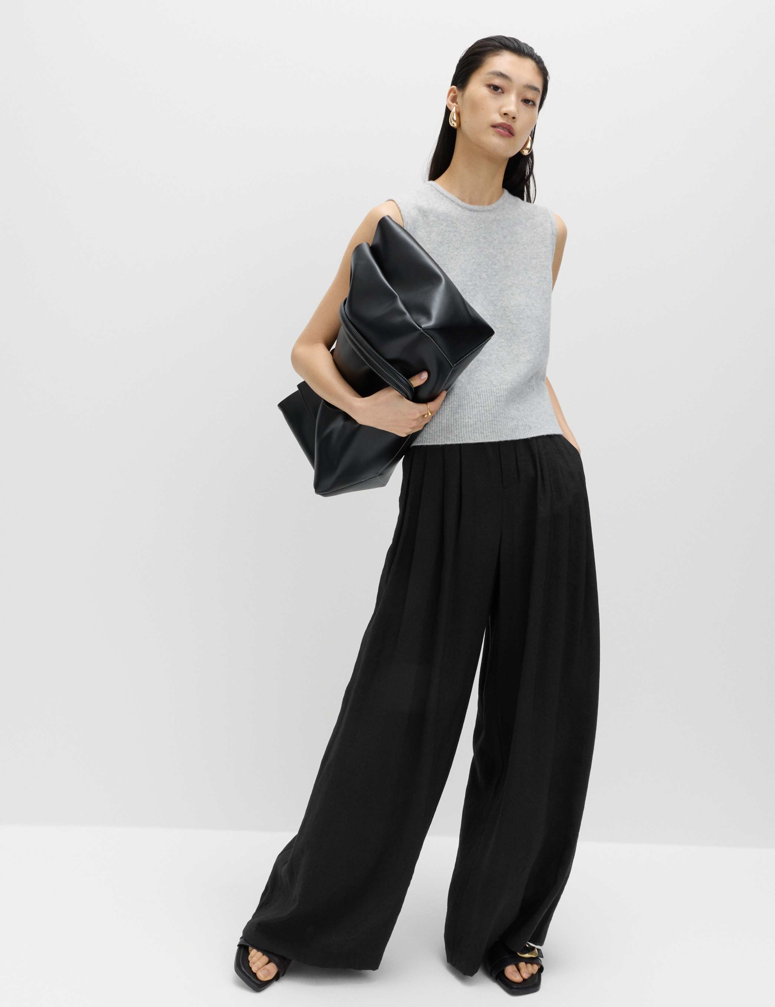 Pleat Front Palazzo Trousers 6 of 7