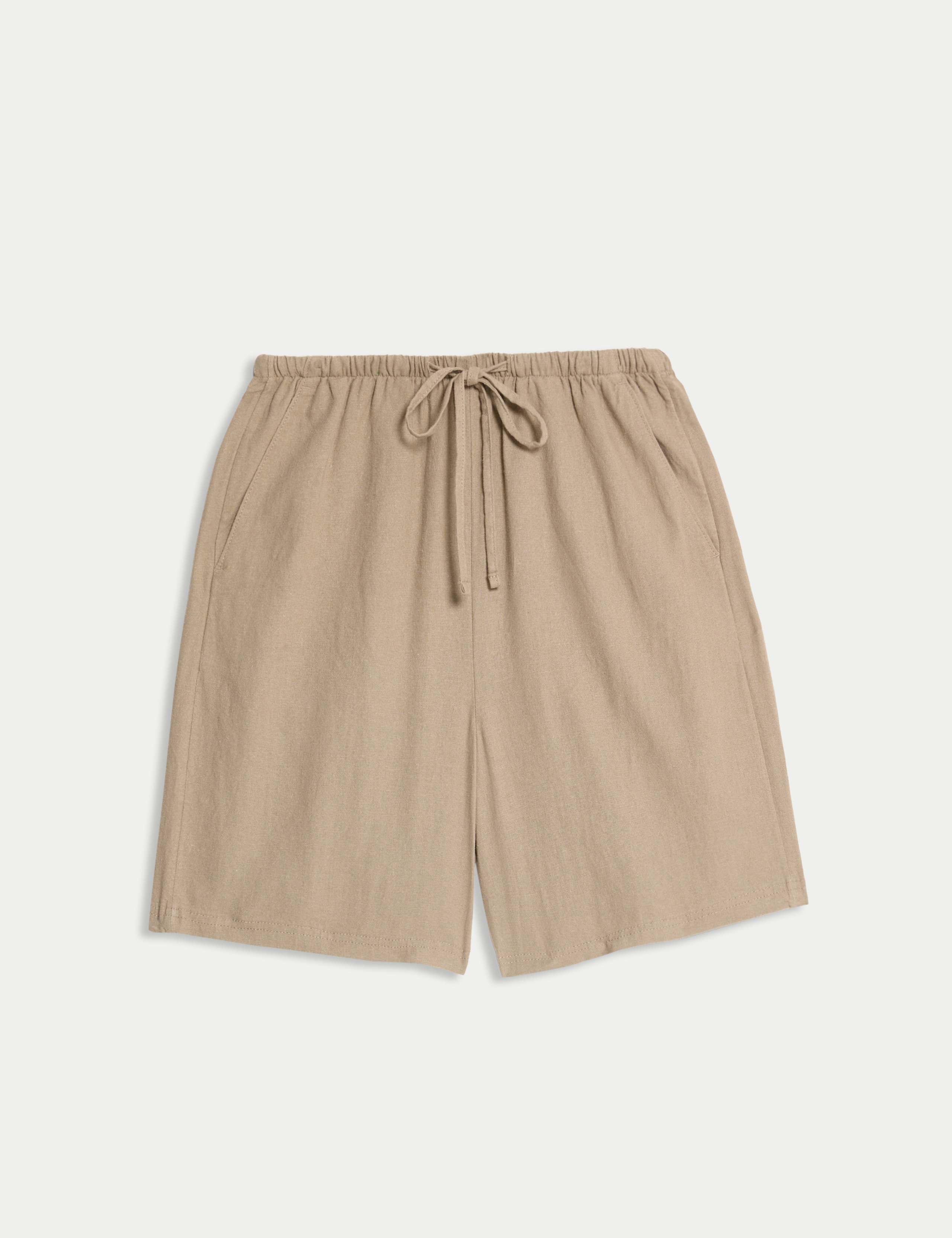 Linen Rich High Waisted Shorts 2 of 6
