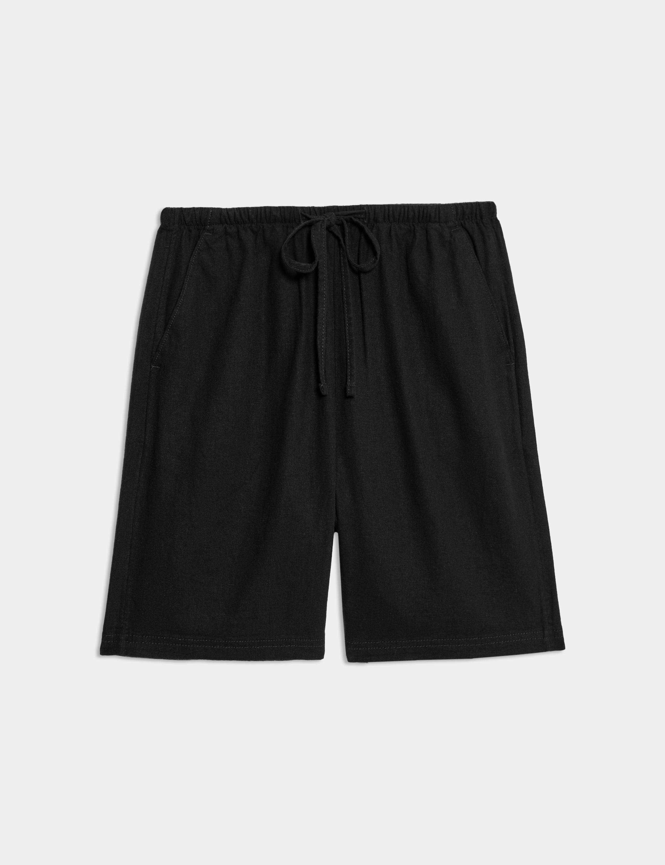 Linen Rich High Waisted Shorts 2 of 4