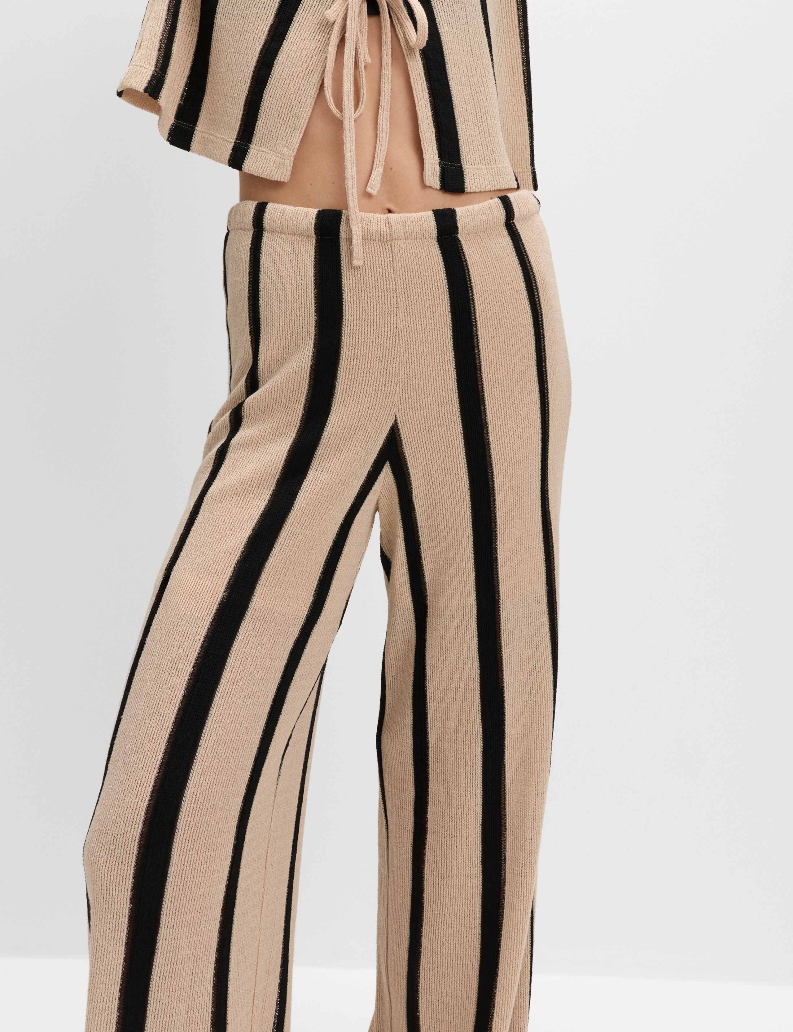 Striped Wide Leg Trousers 3 of 5