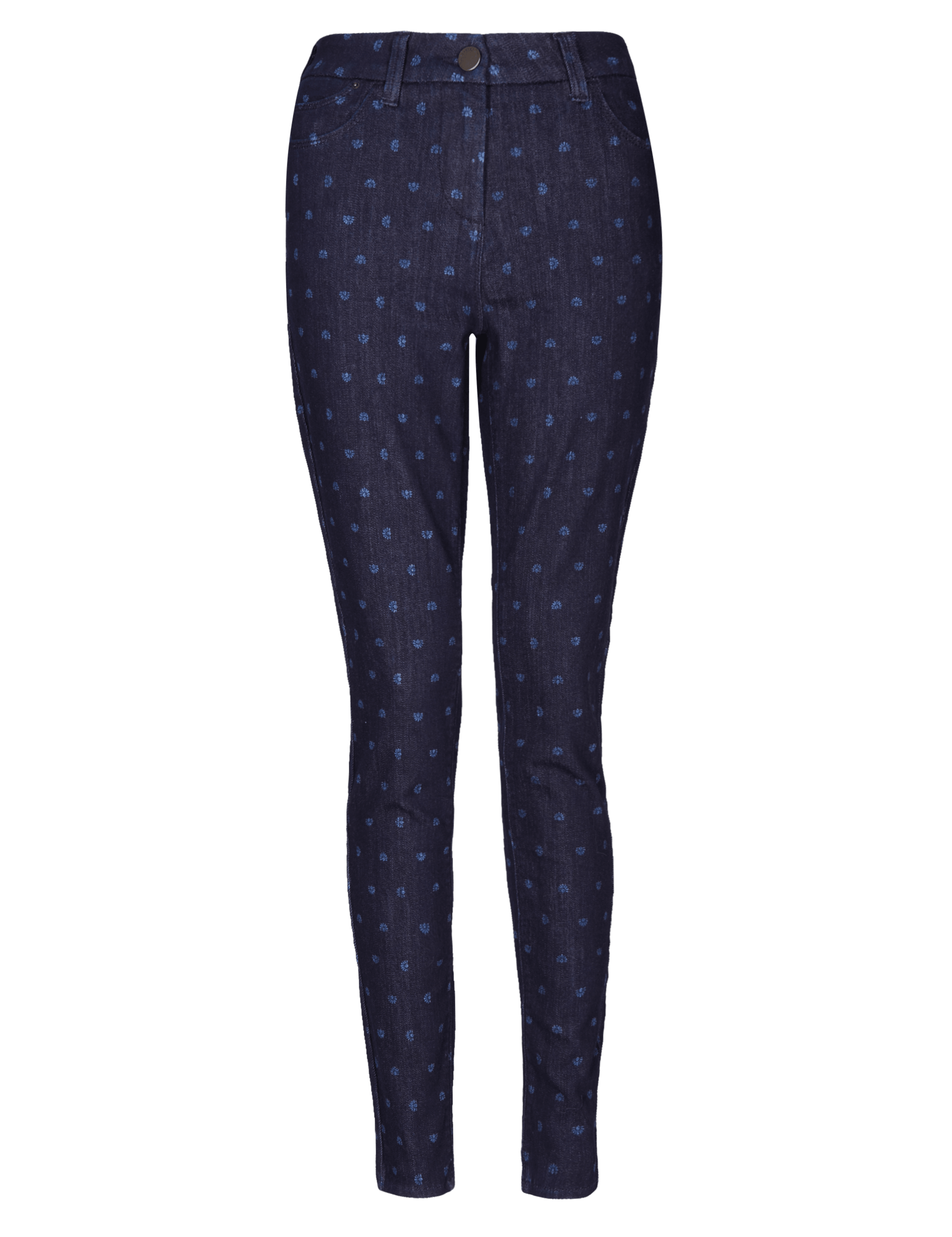 Floral Ankle Grazer Denim Jeggings 2 of 5