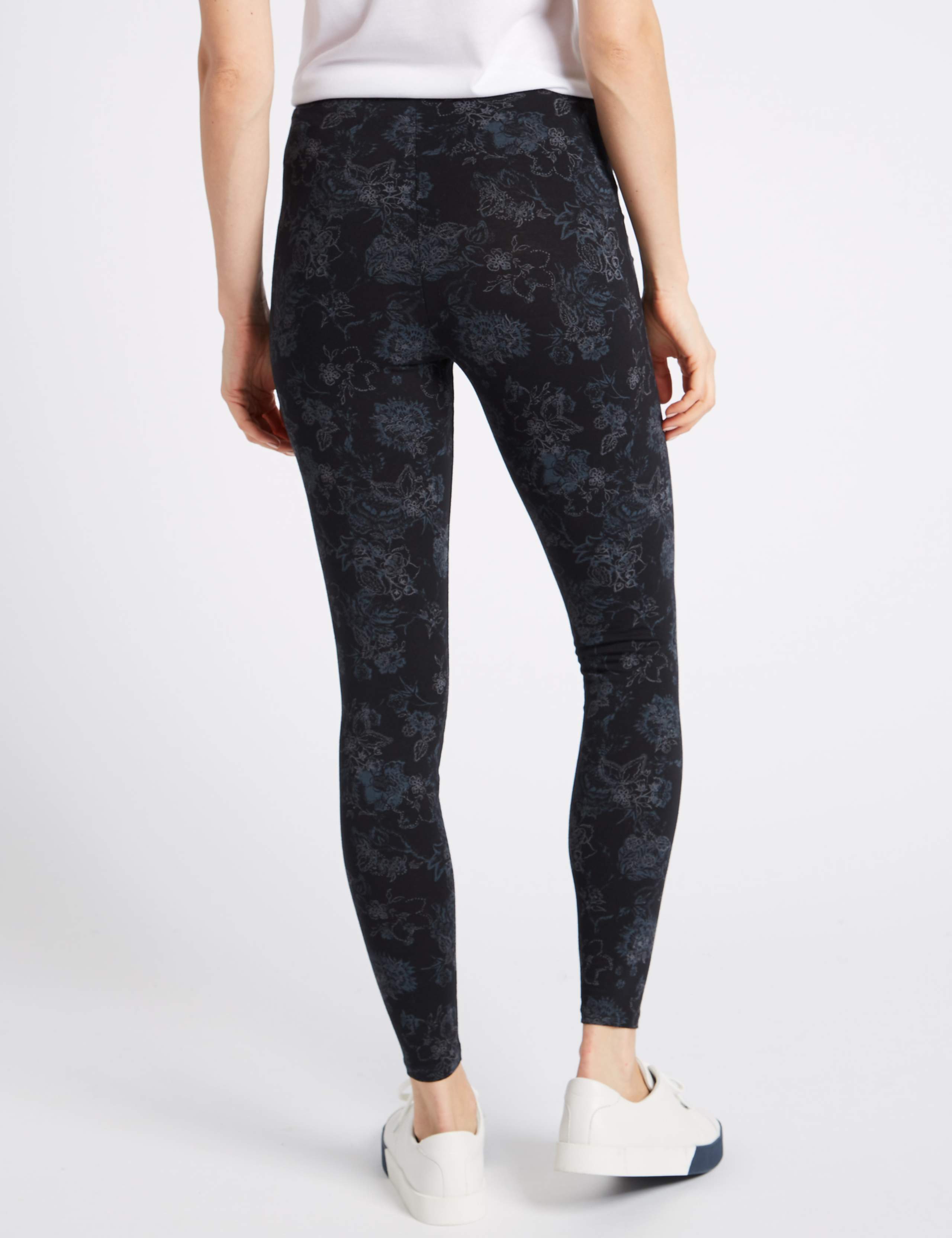 Cotton Rich Floral Print Leggings 4 of 6