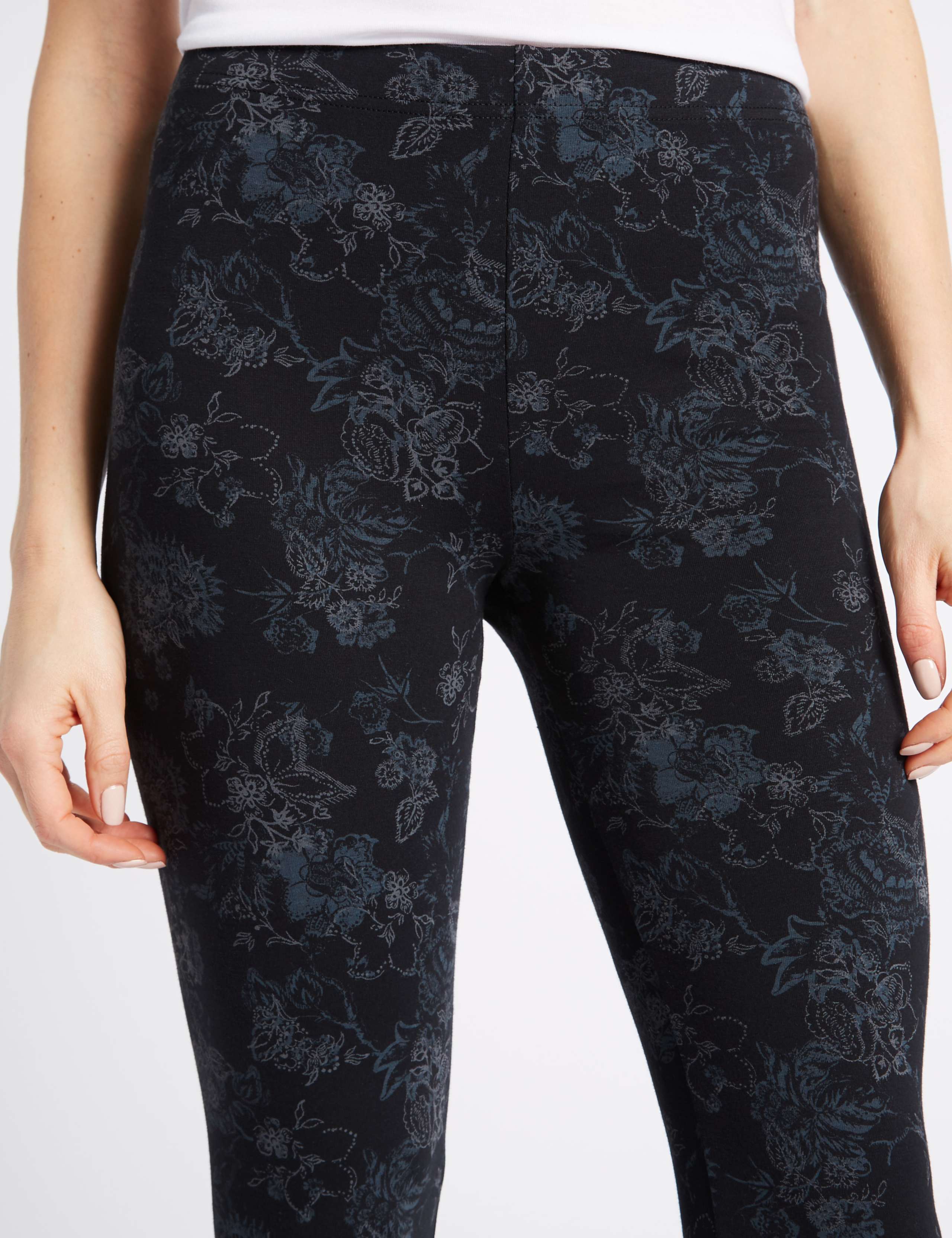Cotton Rich Floral Print Leggings 5 of 6