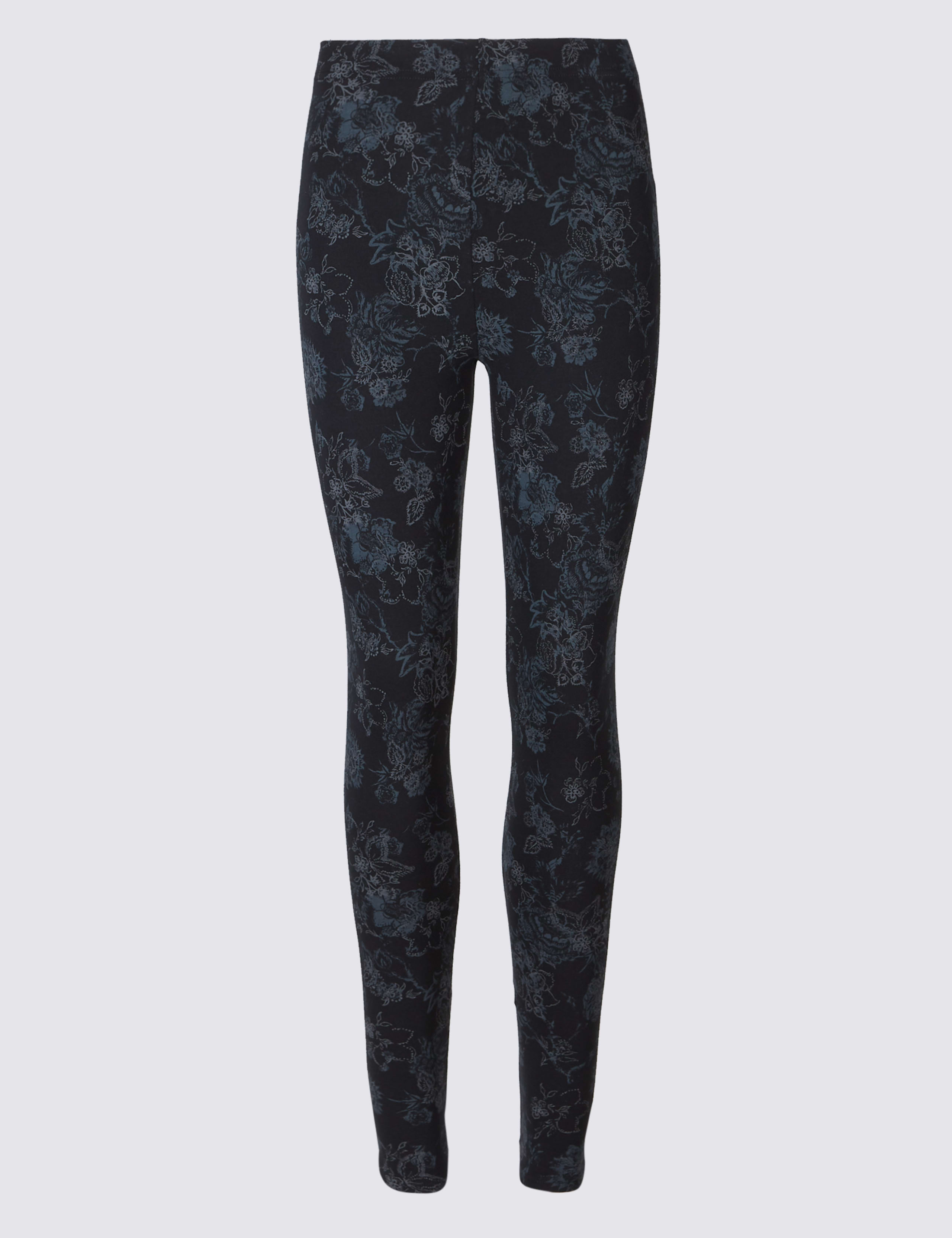 Cotton Rich Floral Print Leggings 2 of 6