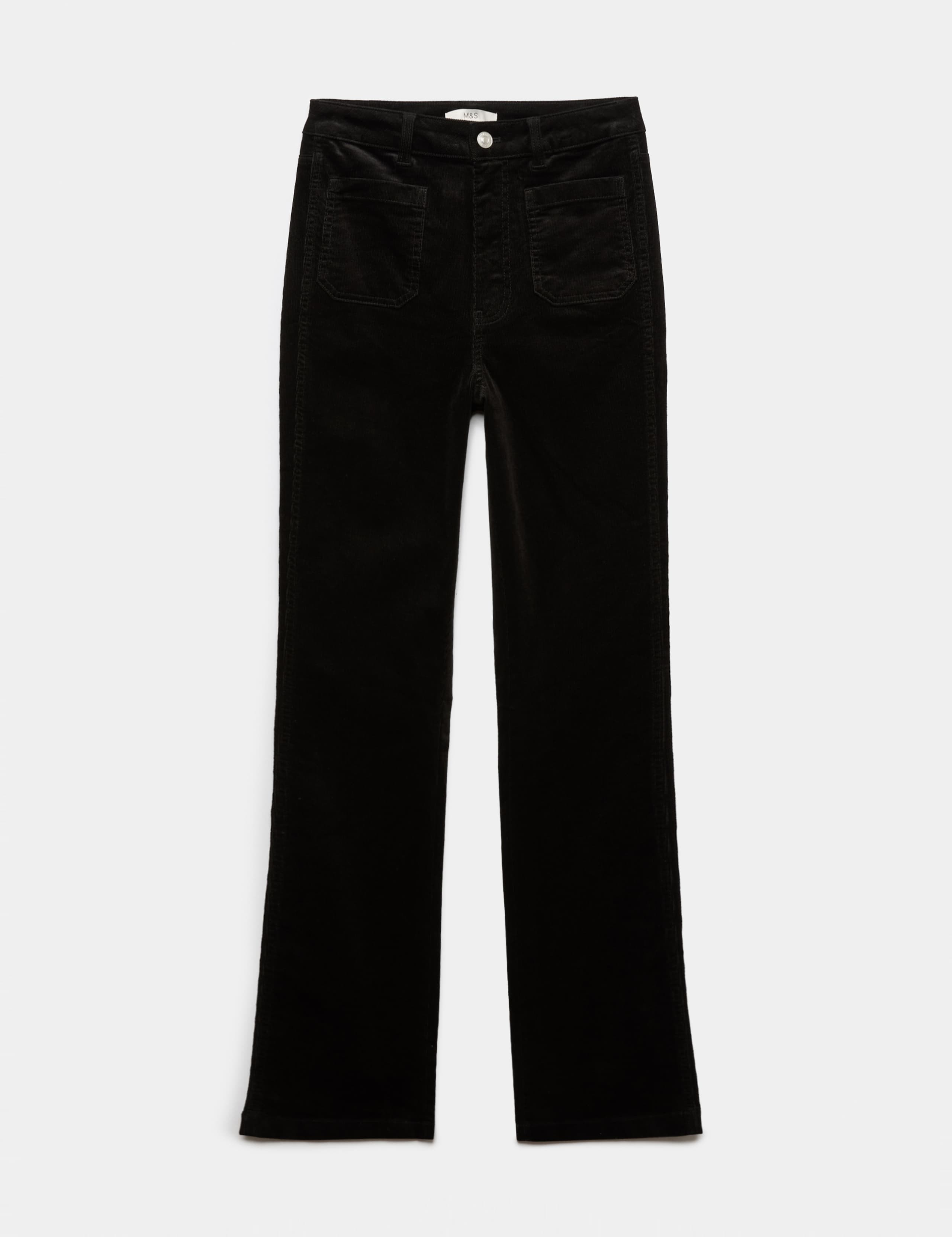 High Waisted Flared Corduroy Trousers 2 of 6
