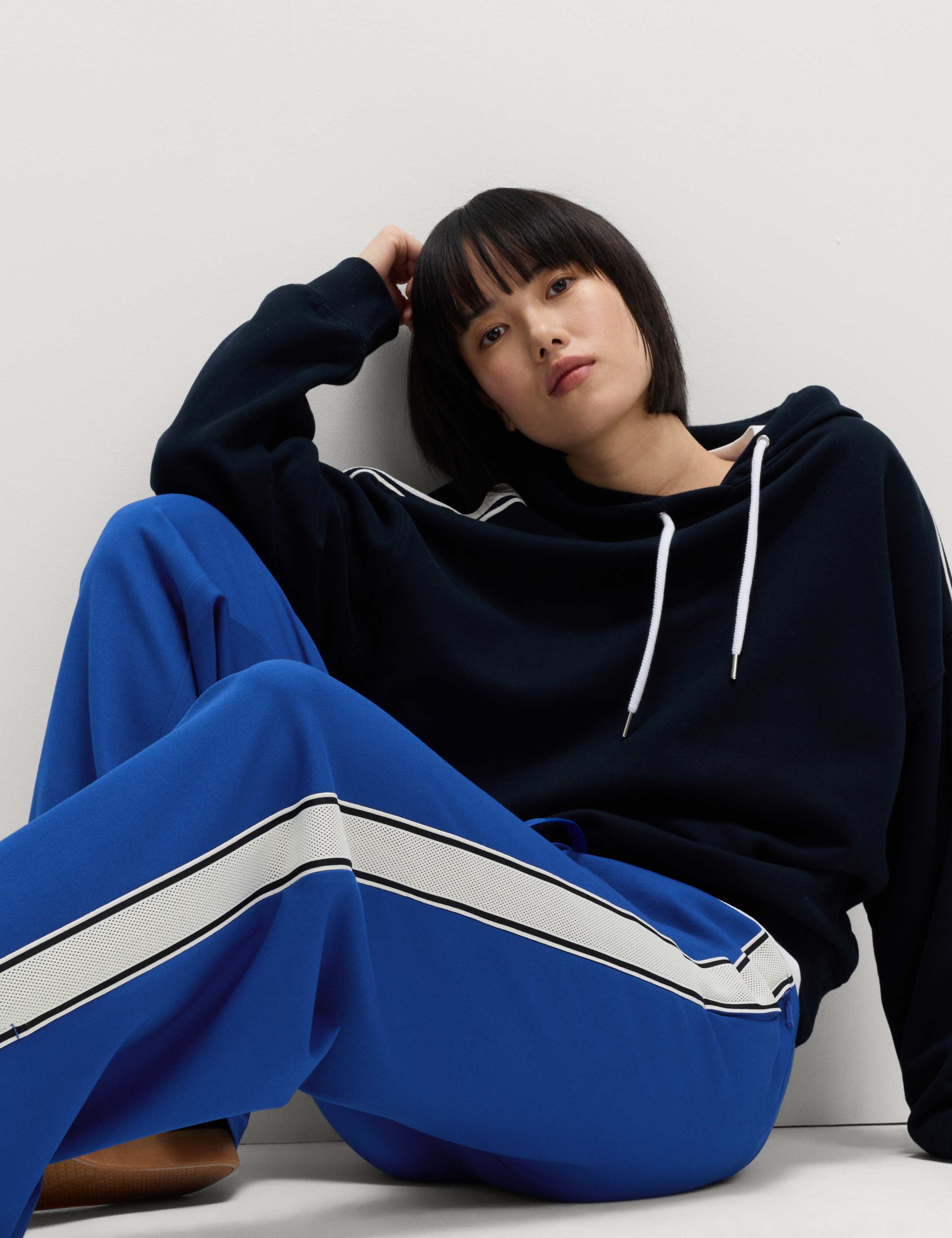 Jersey Side Stripe Wide Leg Trousers 1 of 6