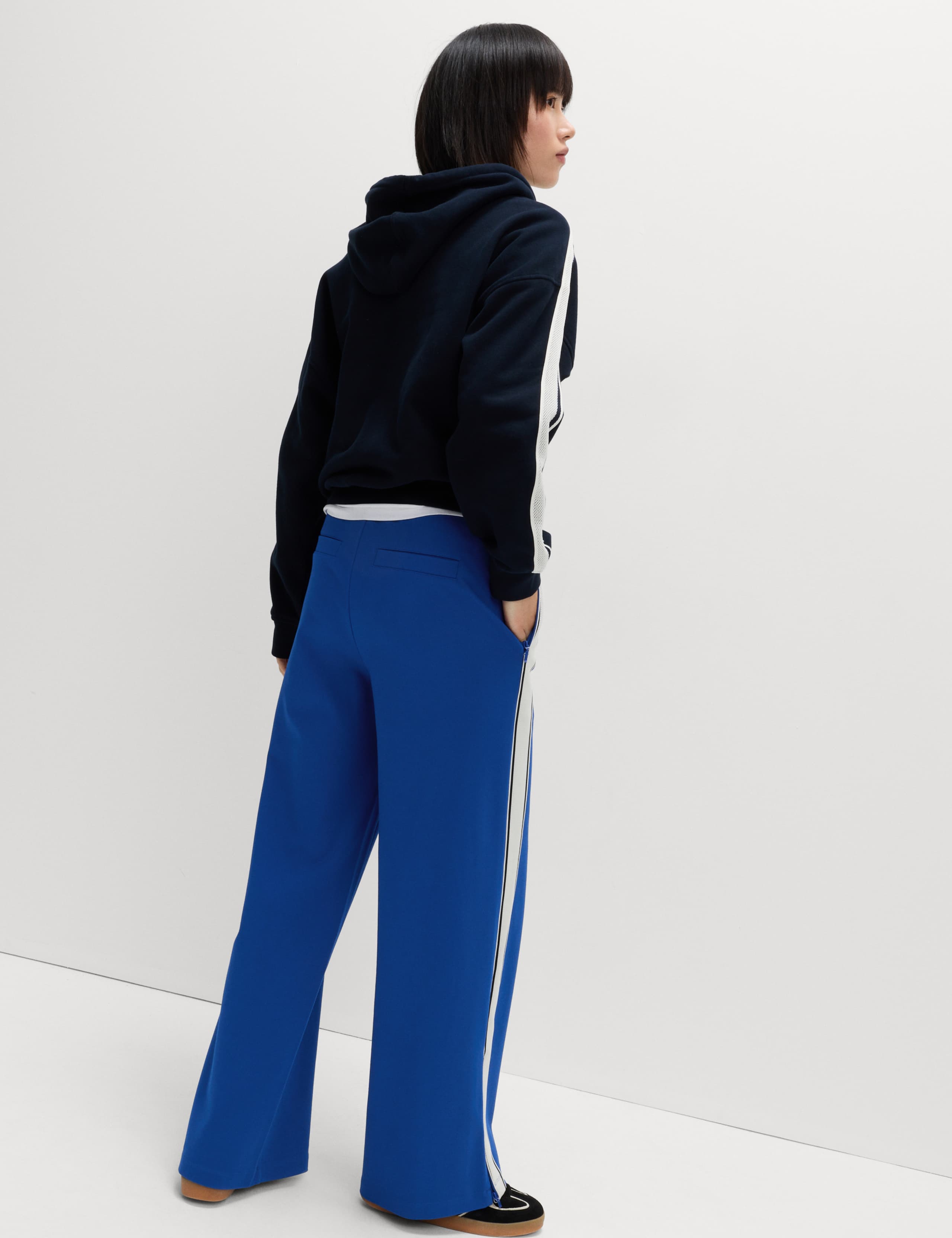 Jersey Side Stripe Wide Leg Trousers 4 of 6