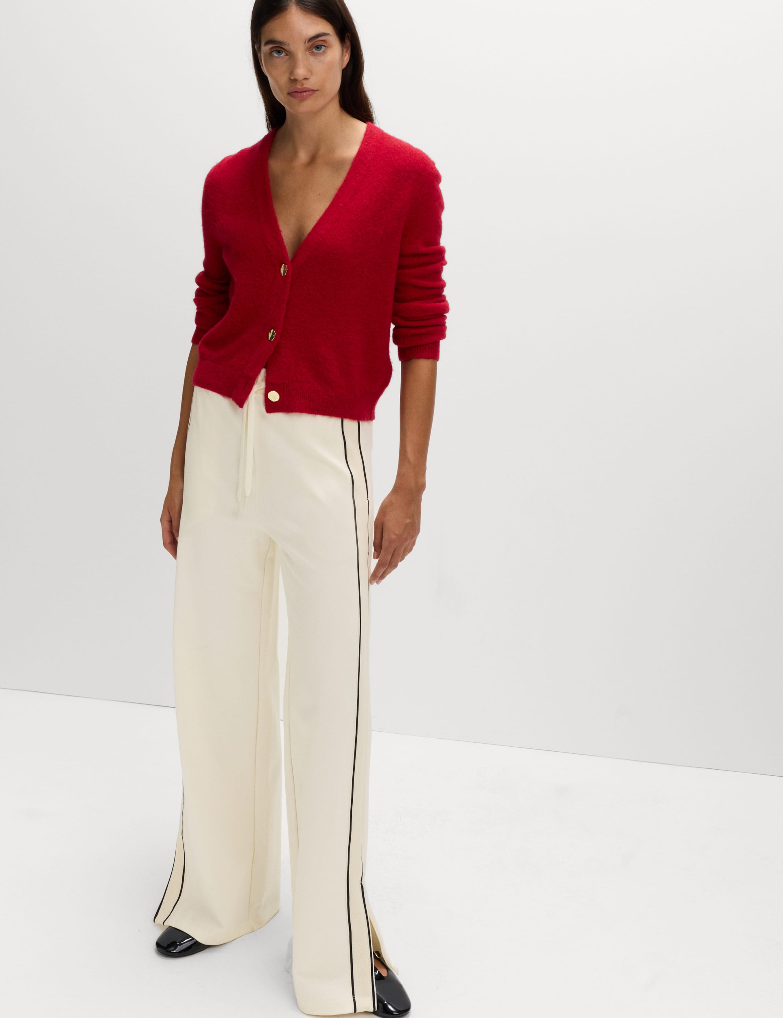 Jersey Side Stripe Wide Leg Trousers 4 of 7