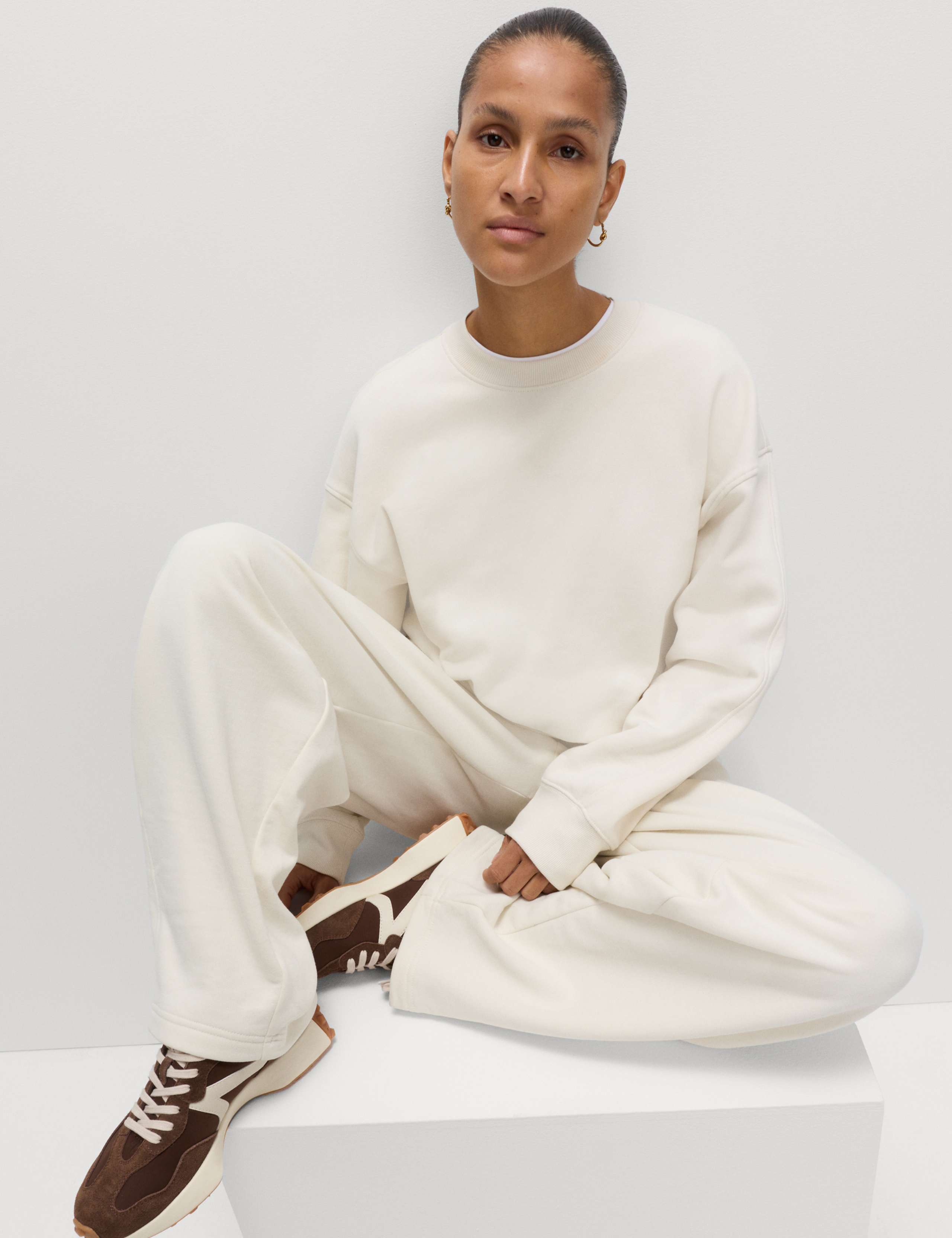 Pure Cotton Slouchy Relaxed Joggers 5 of 6