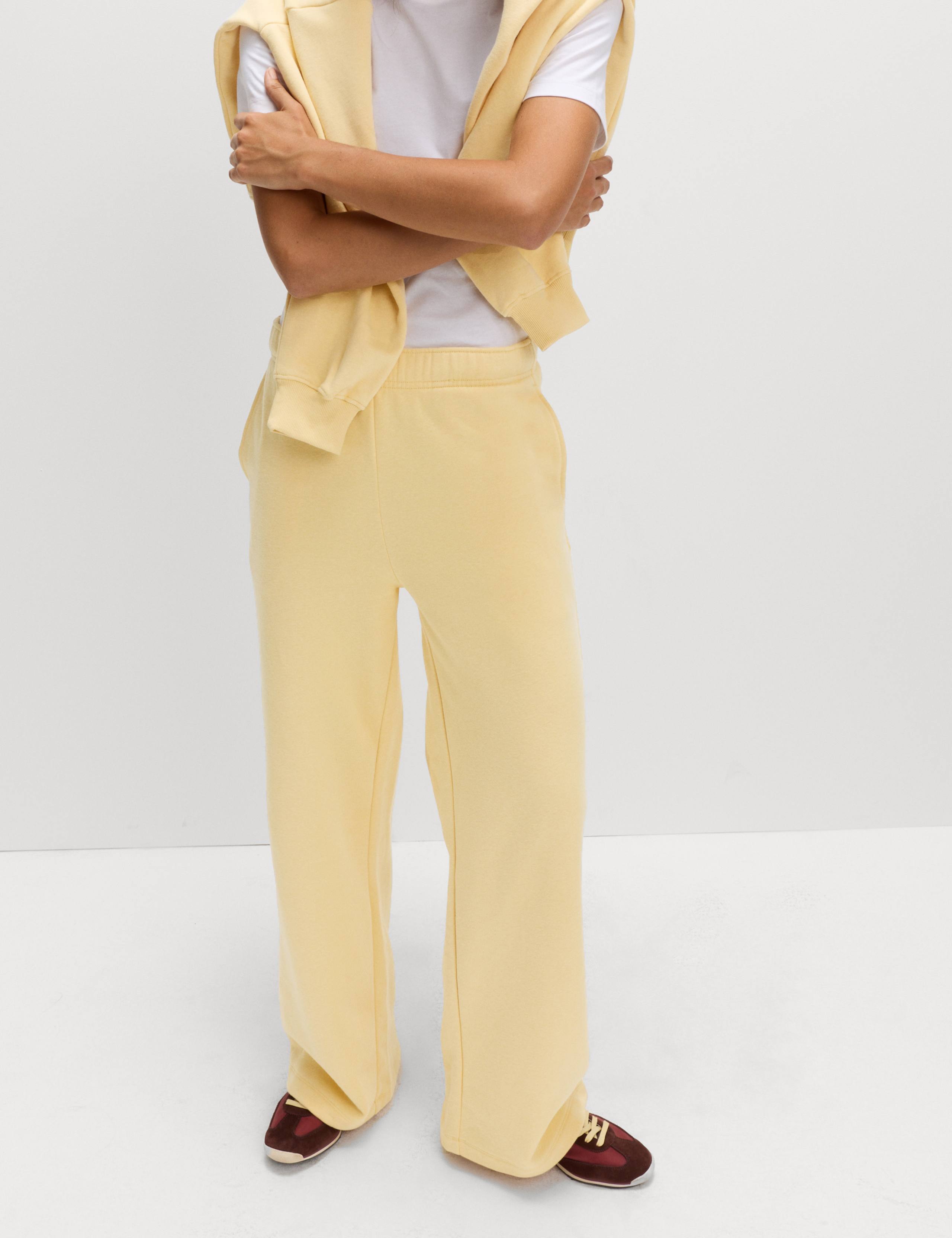 Cotton Rich Drawstring Wide Leg Joggers 1 of 5