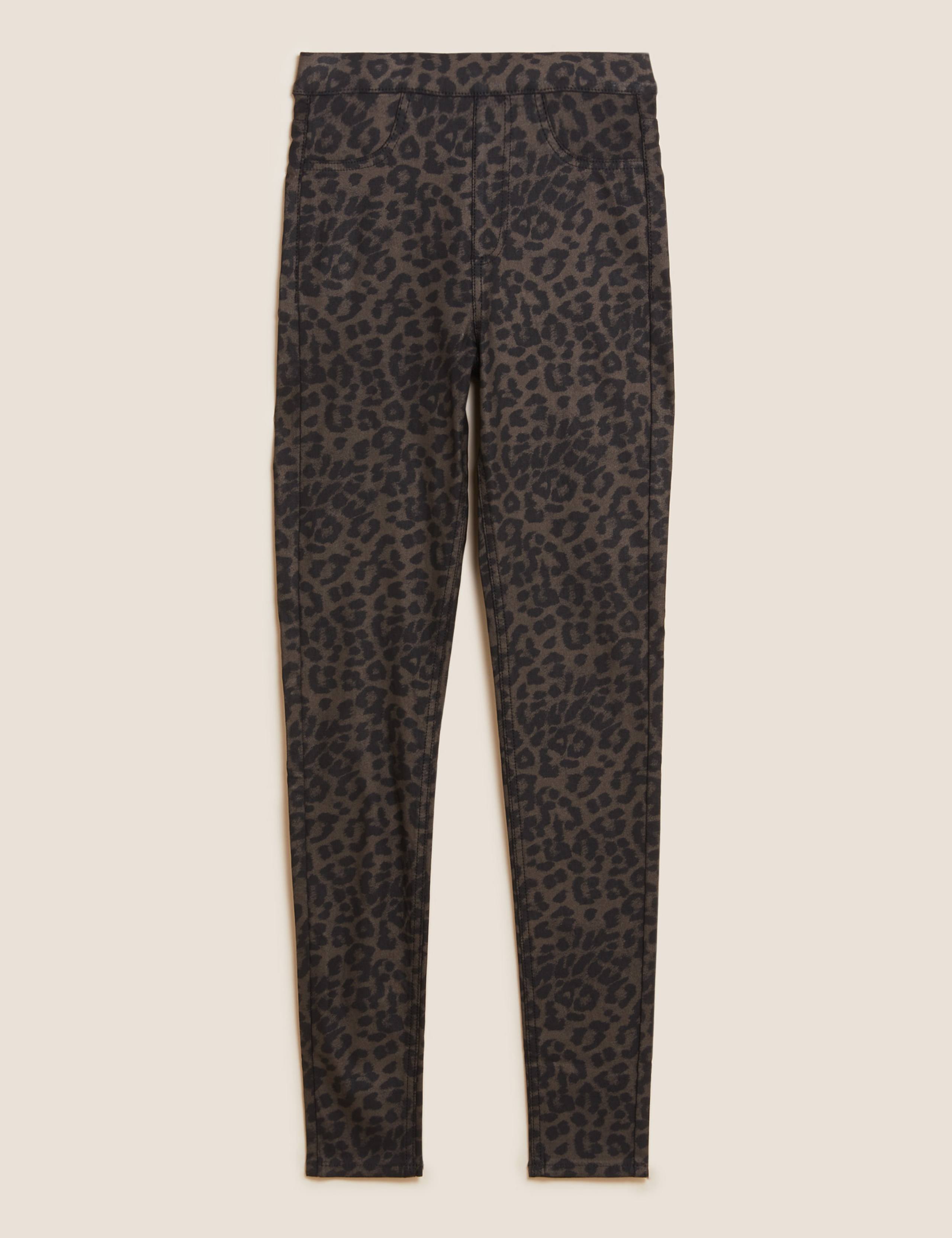 Printed Coated High Waisted Jeggings 2 of 2