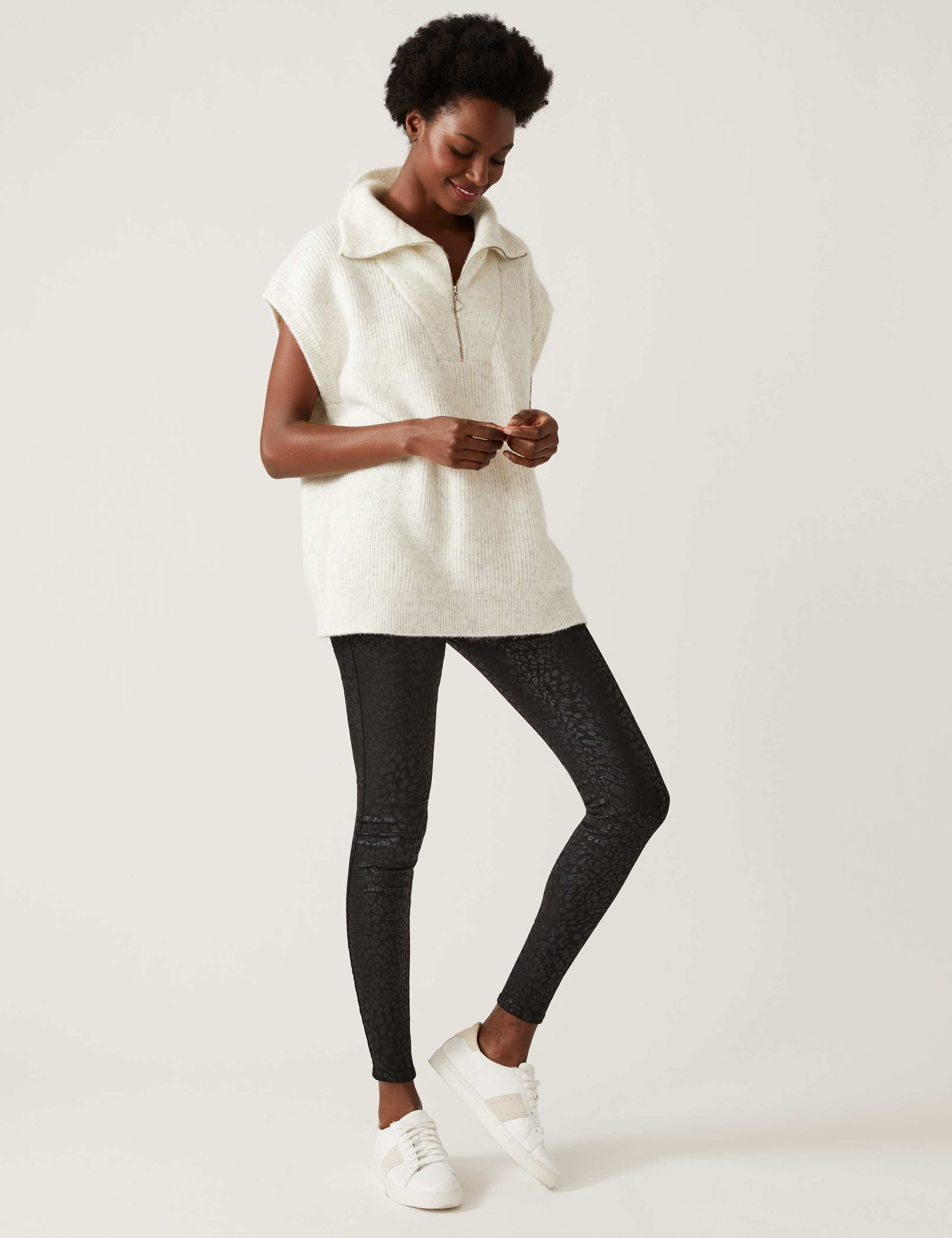 Printed Coated High Waisted Jeggings 4 of 6