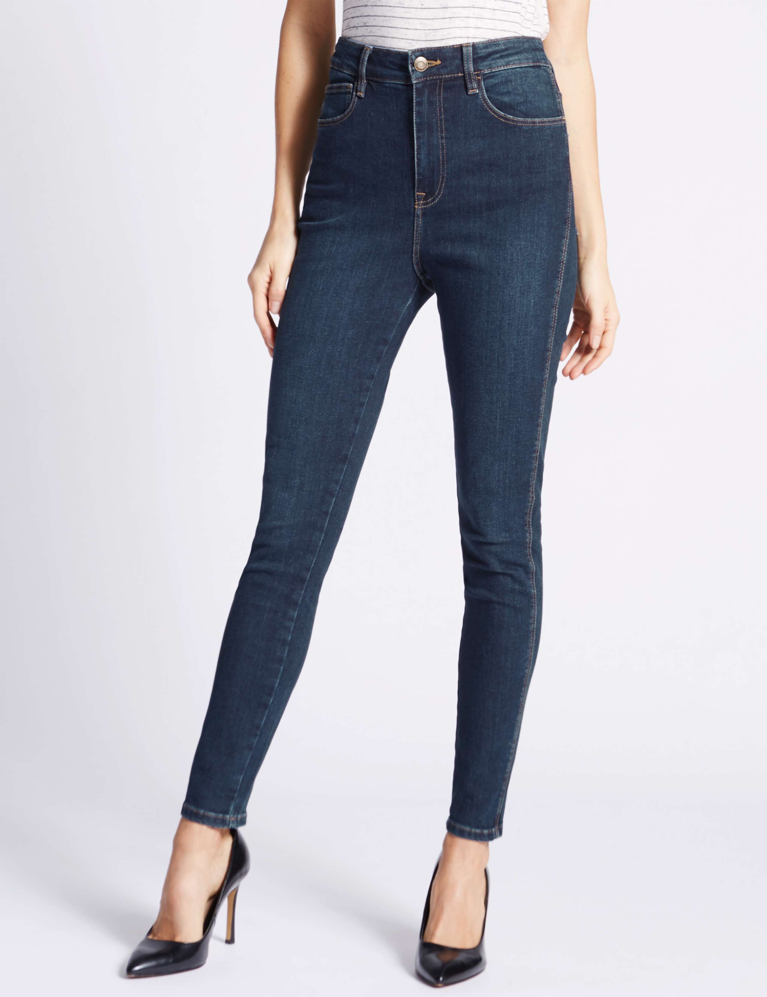 High Waisted Skinny Leg Jeans 3 of 6