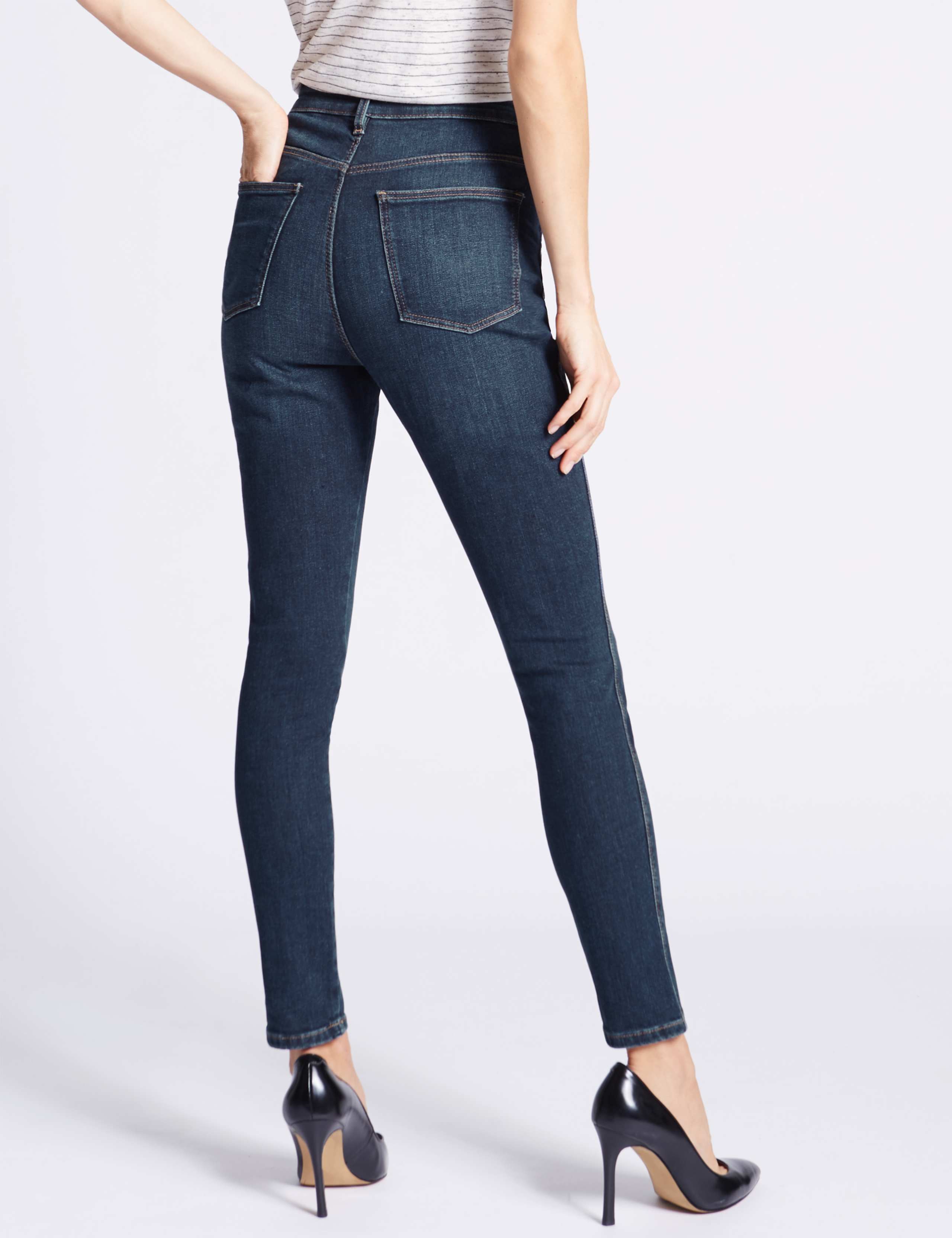 High Waisted Skinny Leg Jeans 4 of 6