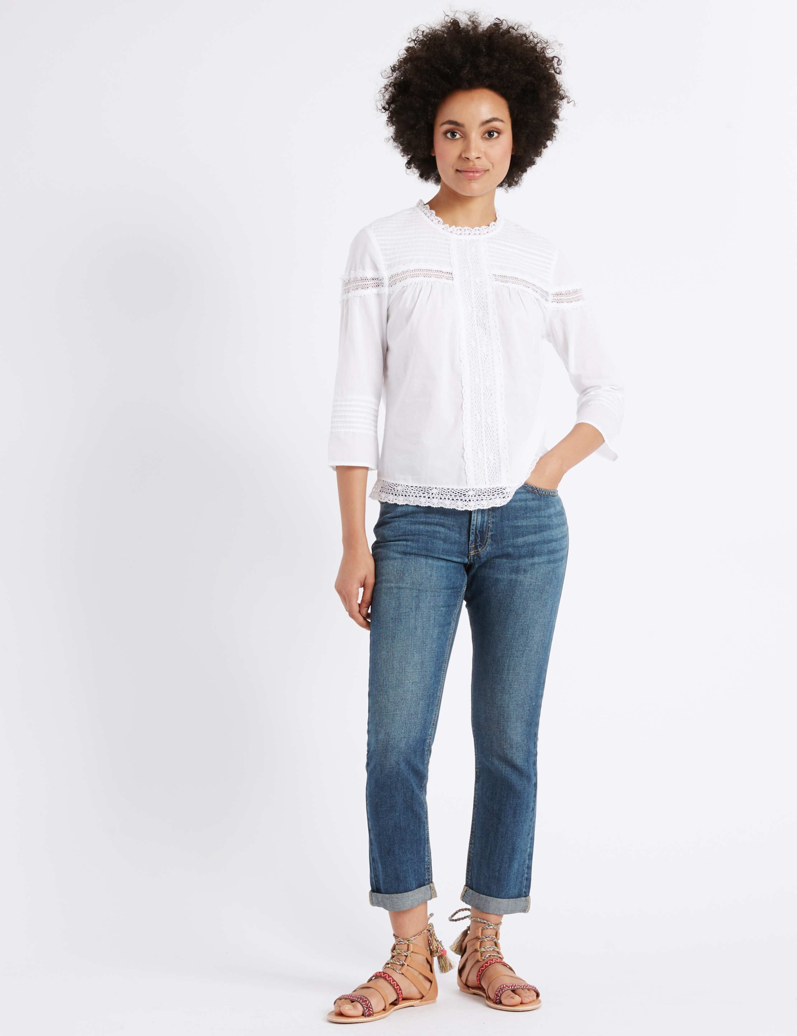 Boyfriend Mid Rise Slim Leg Jeans 1 of 6