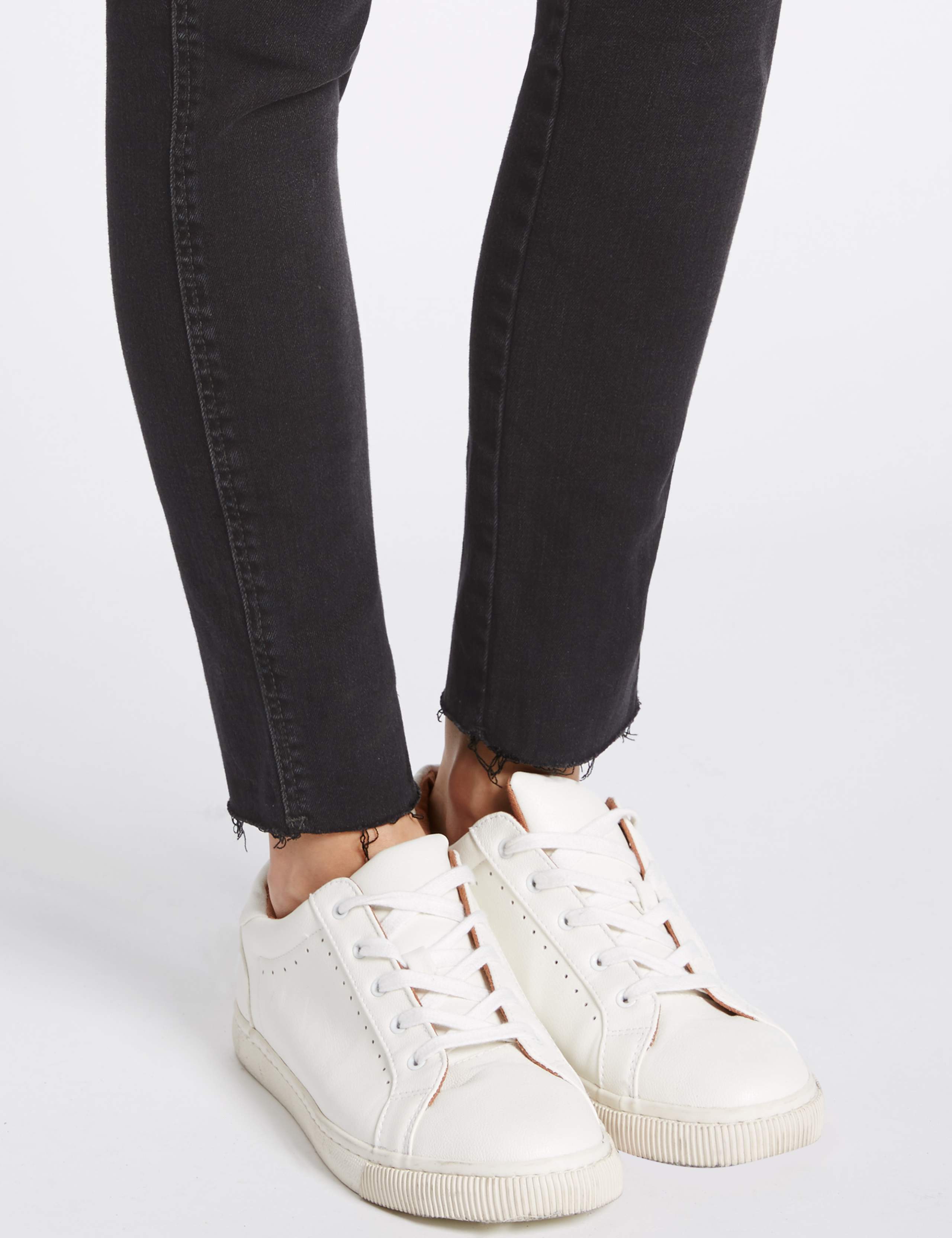 Frayed Hem High Waist Skinny Leg Jeans 6 of 6