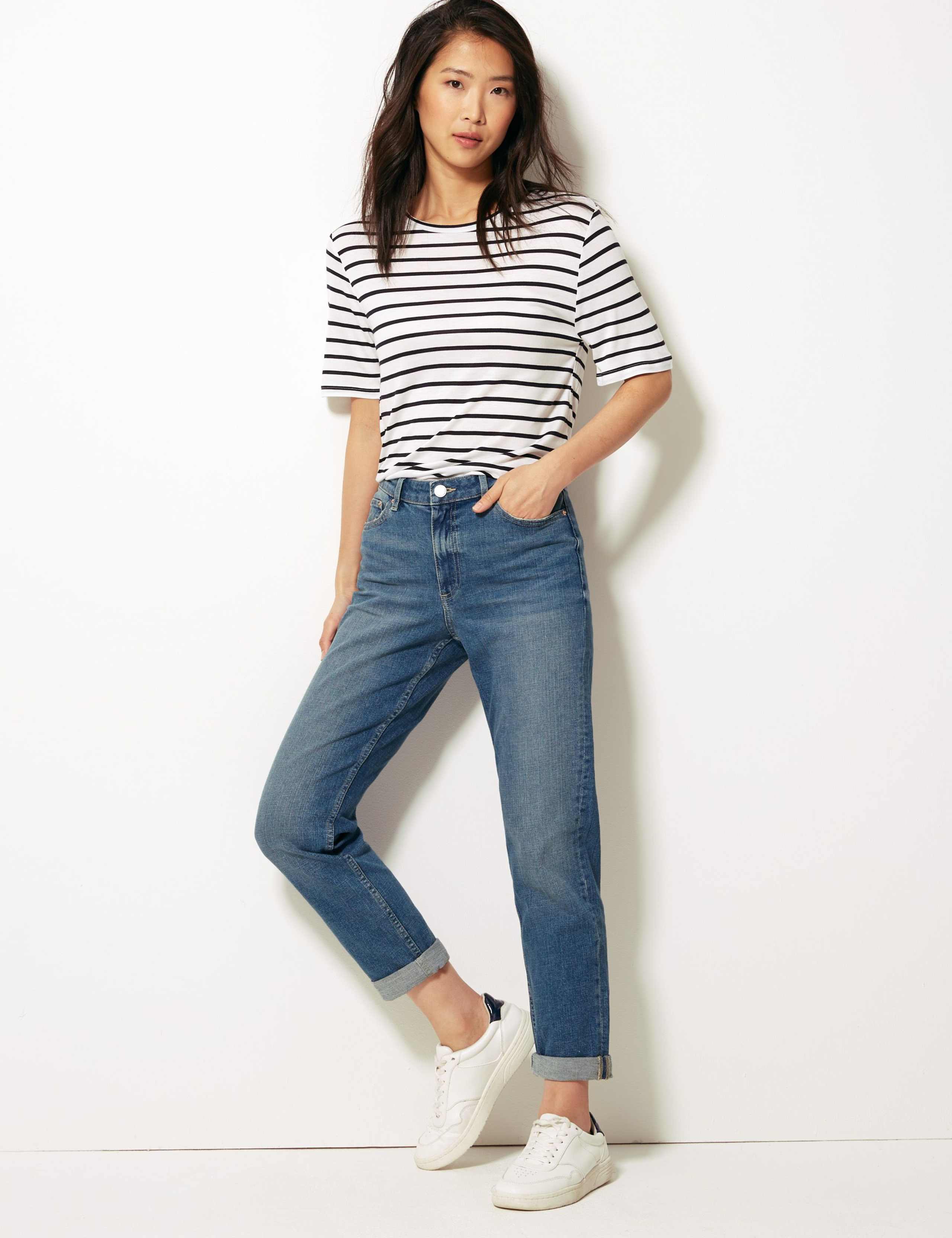 Relaxed Mid Rise Slim Jeans 1 of 5