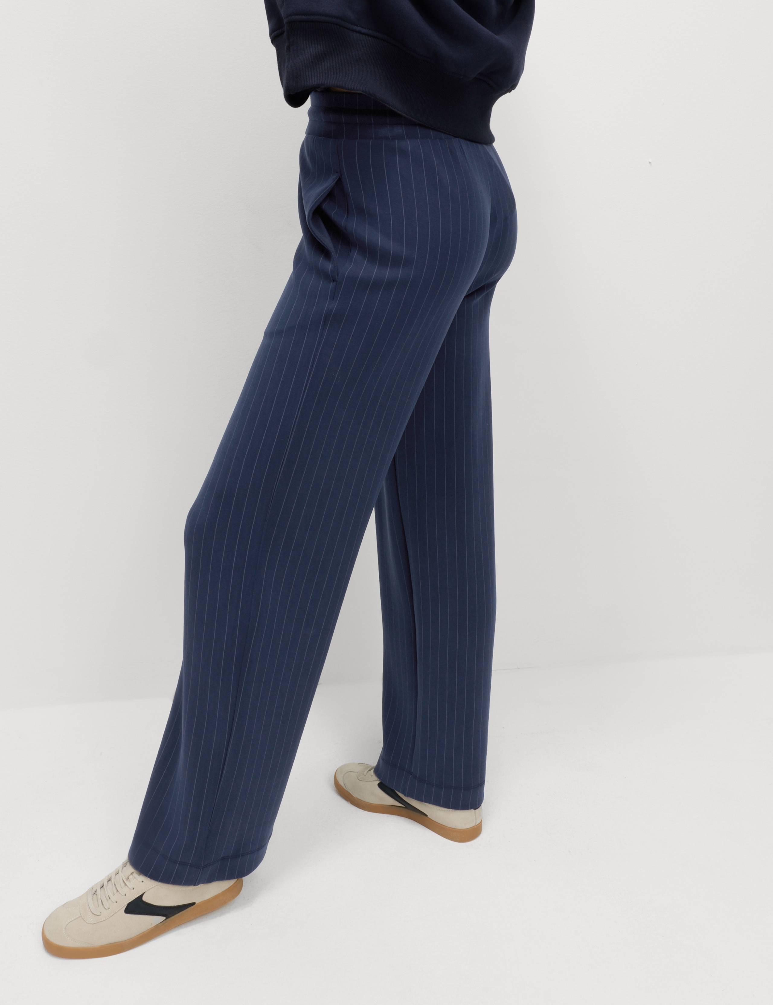 Modal Blend Striped Wide Leg Joggers 6 of 6