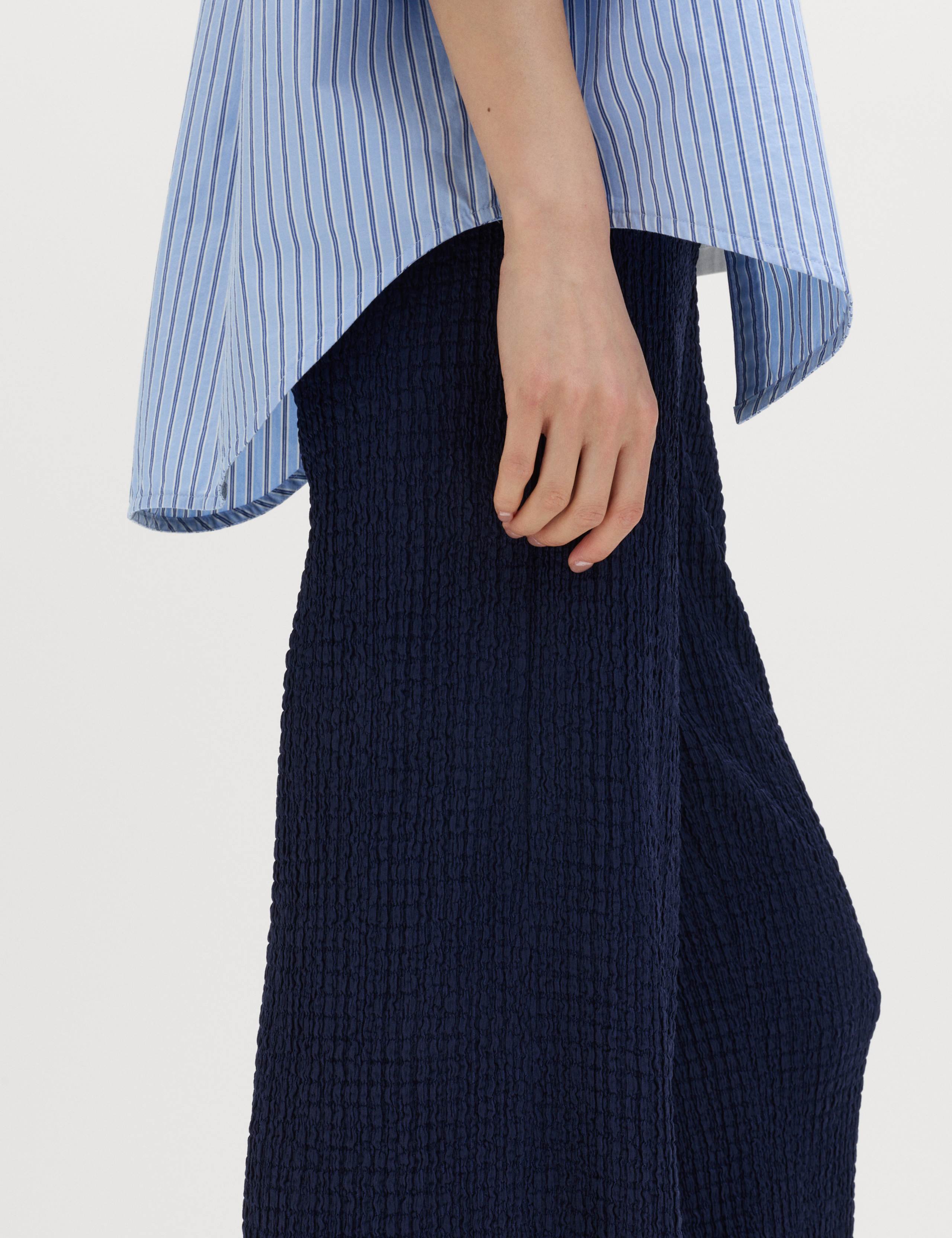 Textured Pull On Wide Leg Trousers 3 of 7