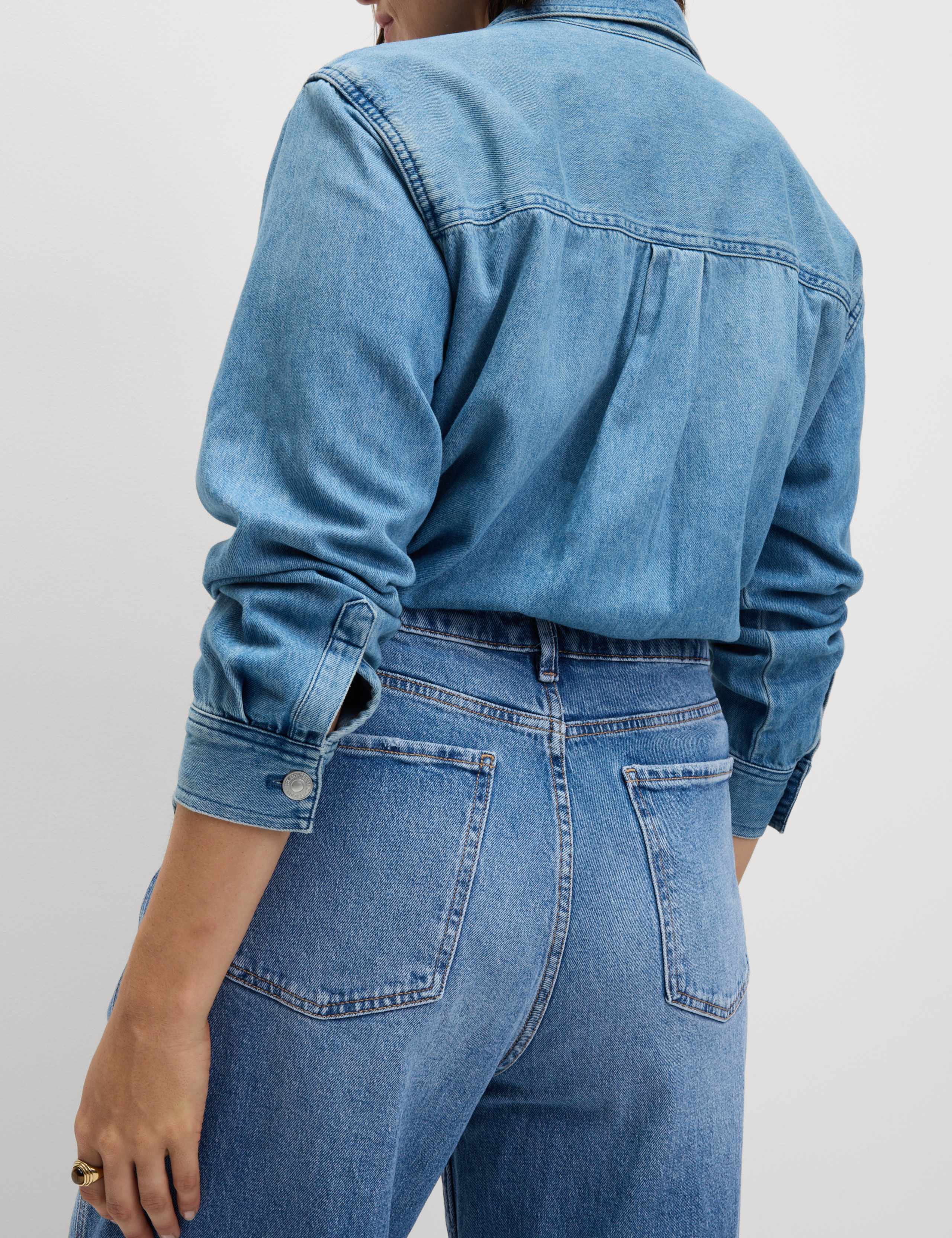 High Waisted Carrot Leg Ankle Grazer Jeans 3 of 6