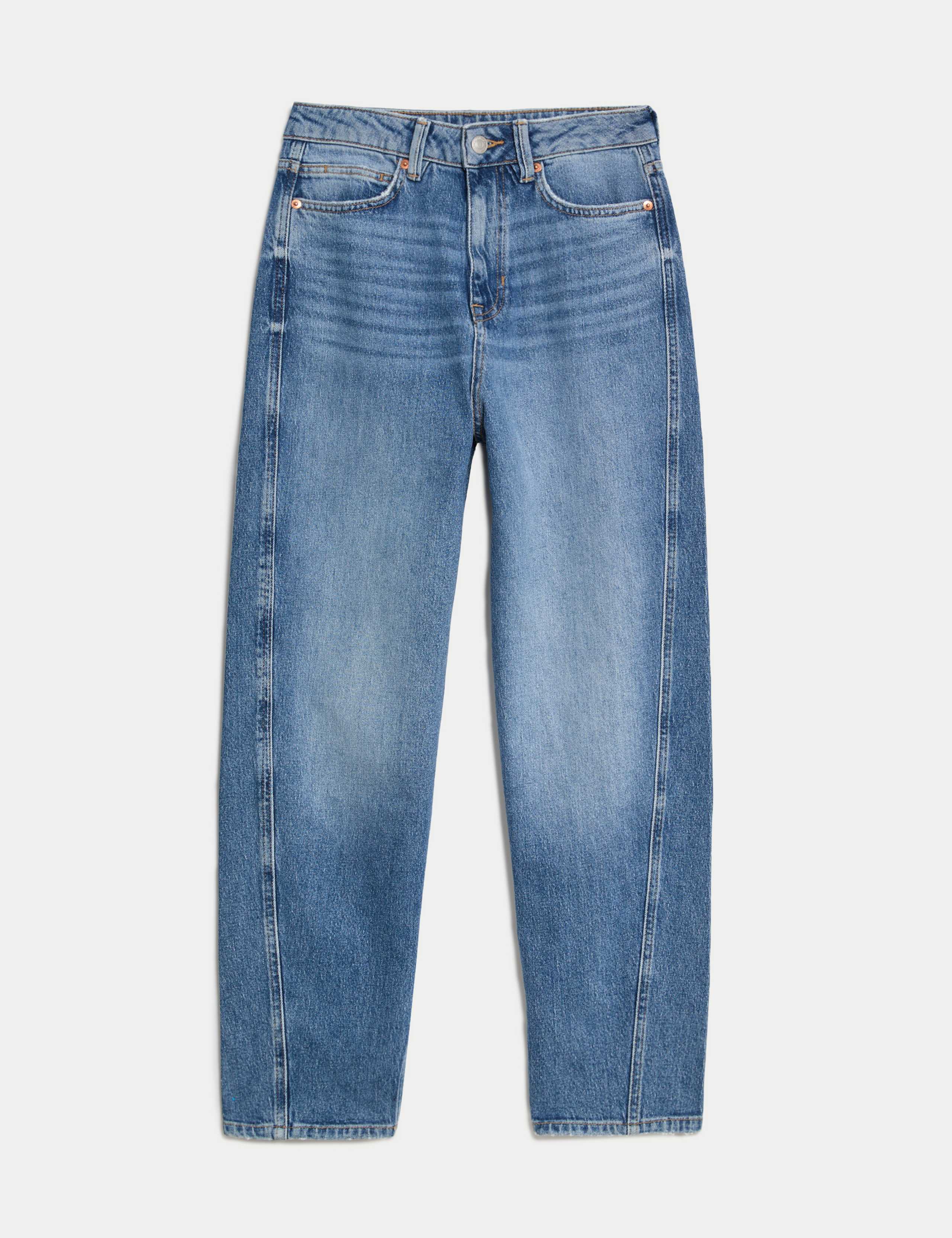 High Waisted Carrot Leg Ankle Grazer Jeans 2 of 6