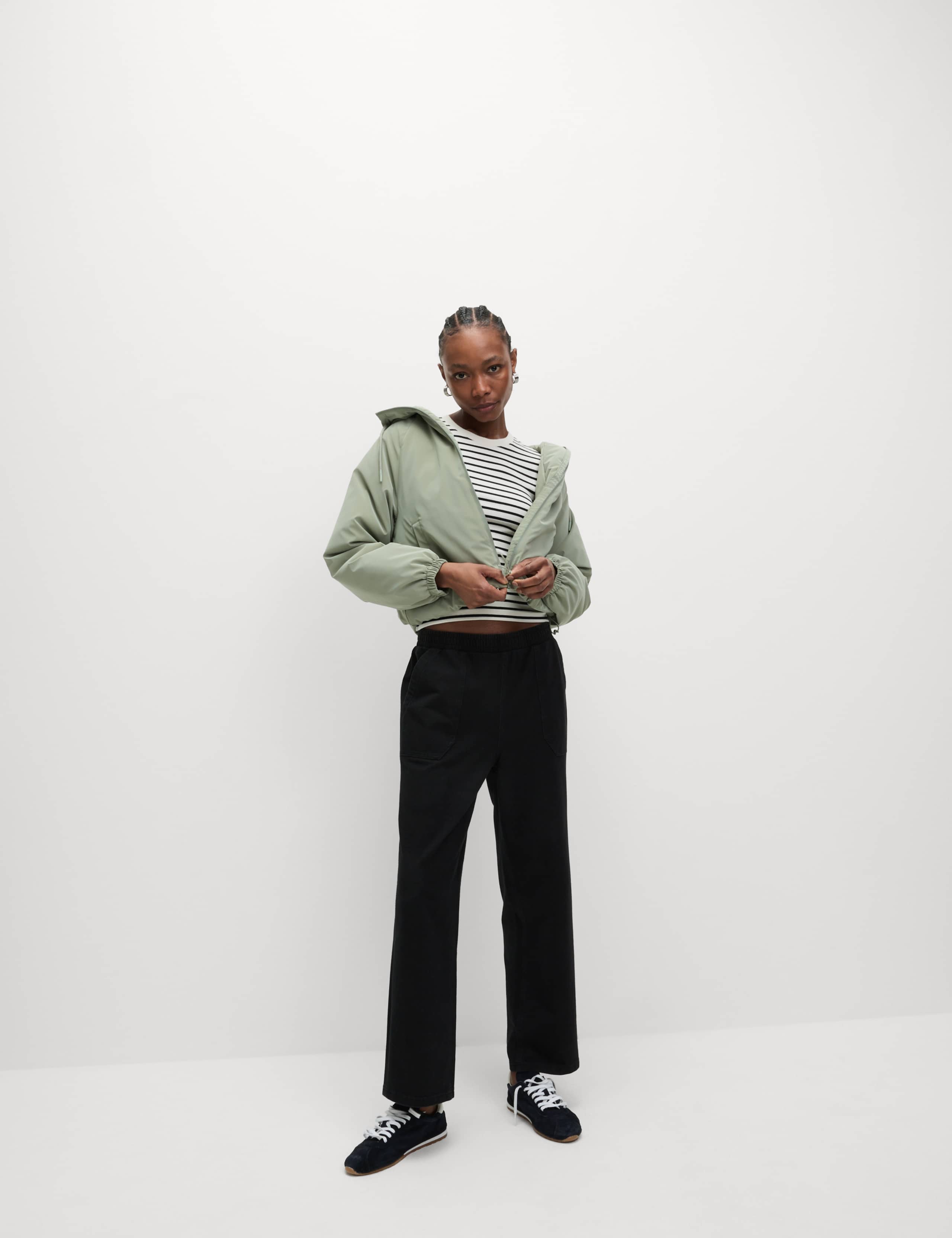 Denim Jersey Straight Leg Trousers 3 of 7