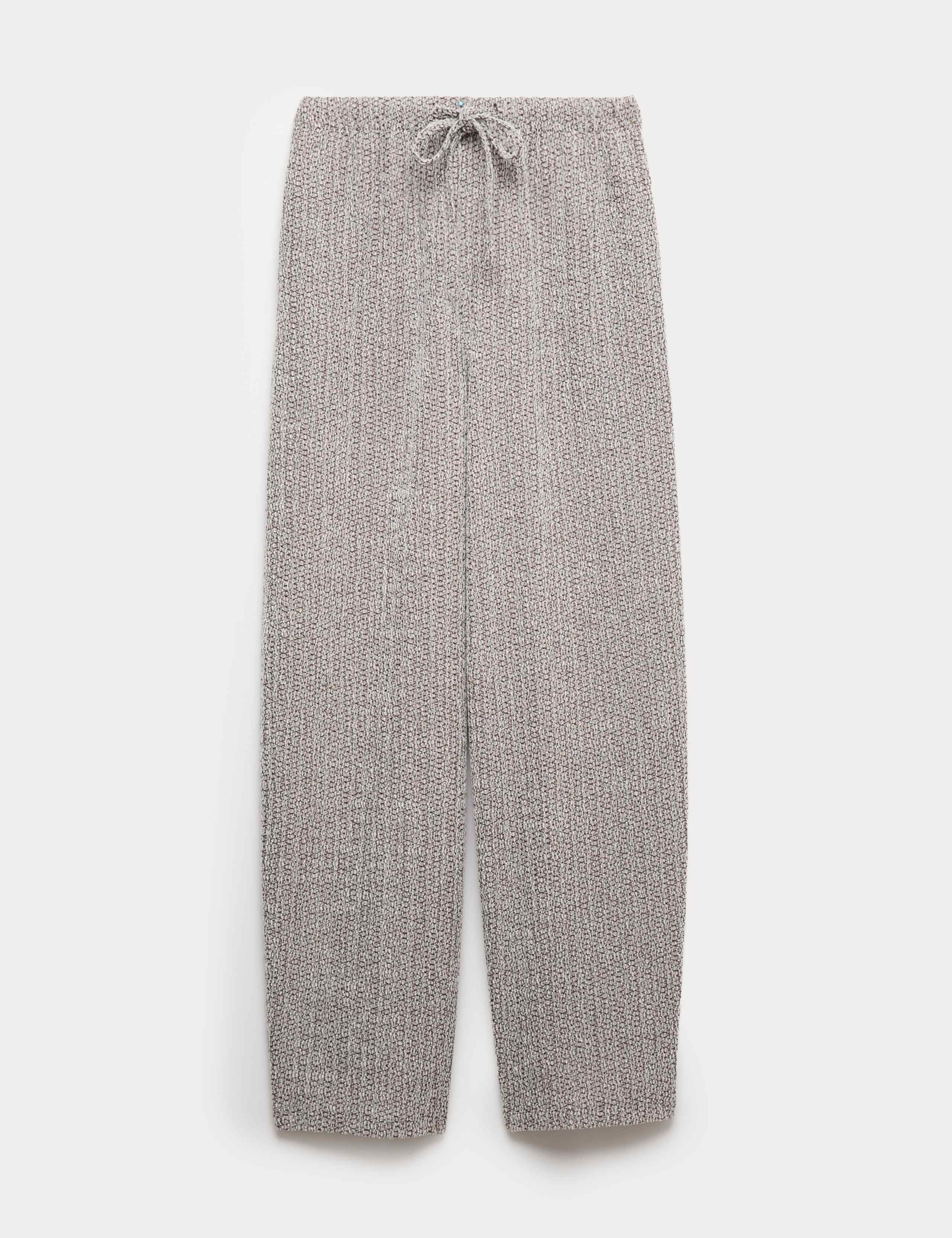 Jersey Textured Carrot Leg Ankle Grazer Trousers 2 of 6