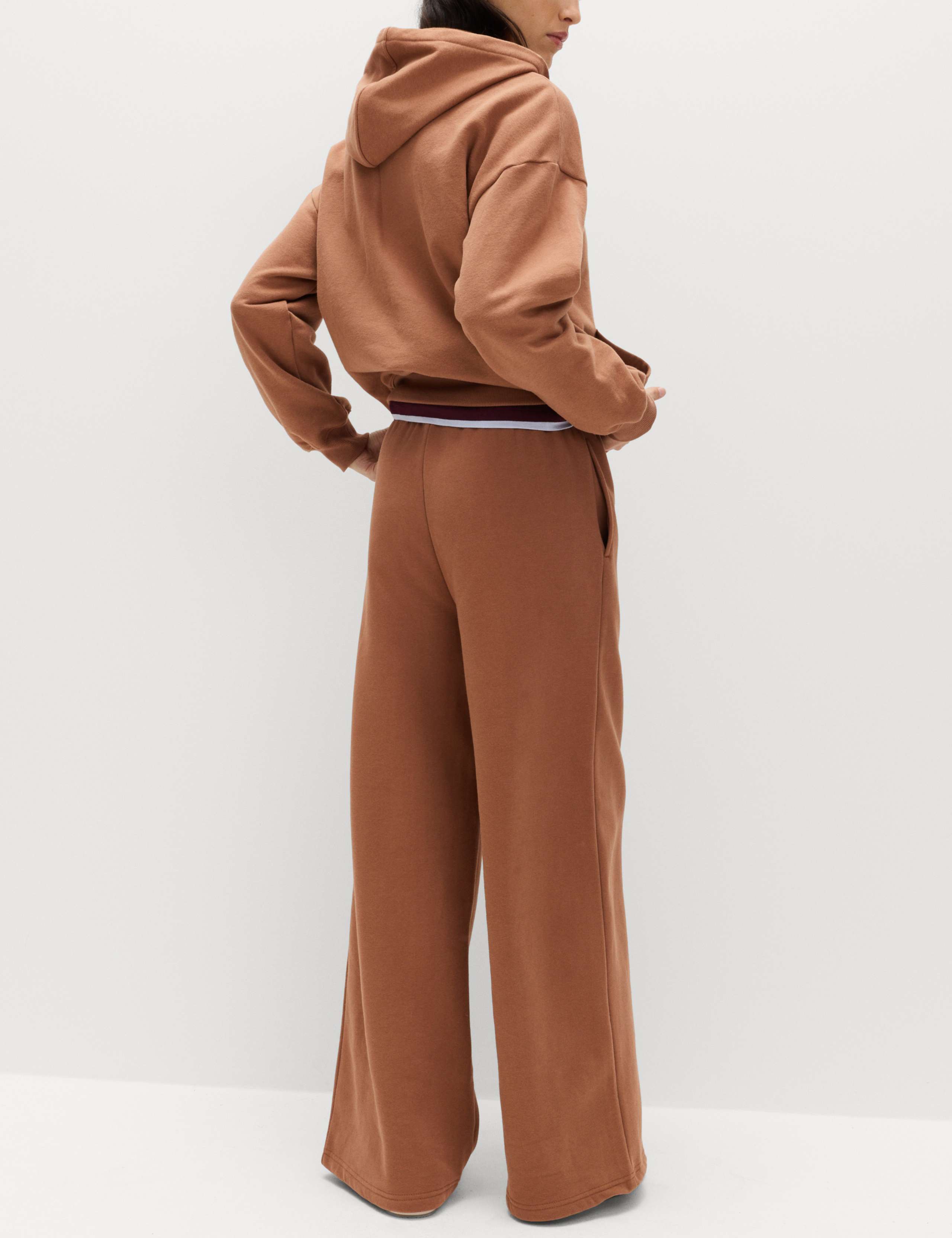 Cotton Rich Drawstring Wide Leg Joggers 4 of 6