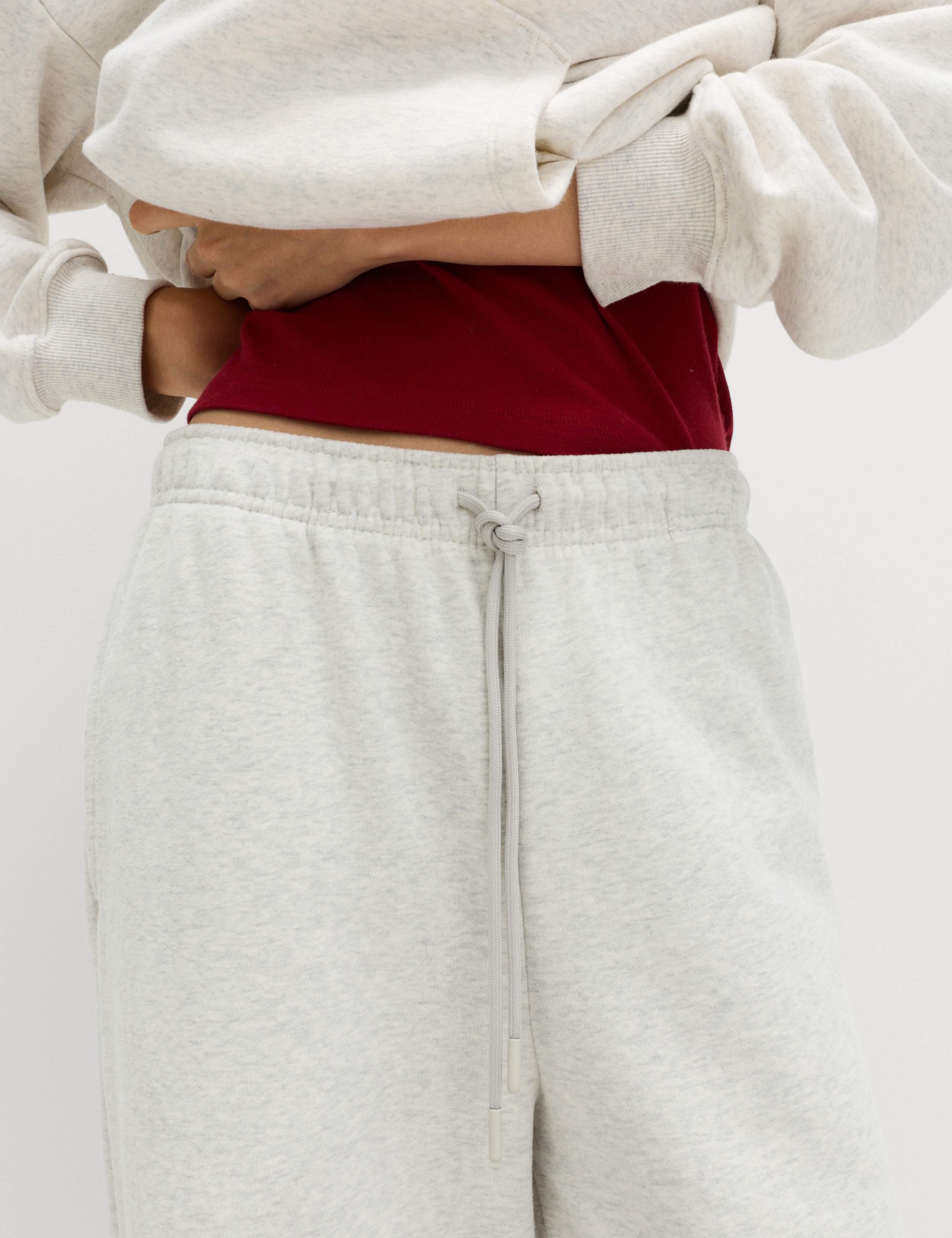 Cotton Rich Drawstring Wide Leg Joggers 3 of 6