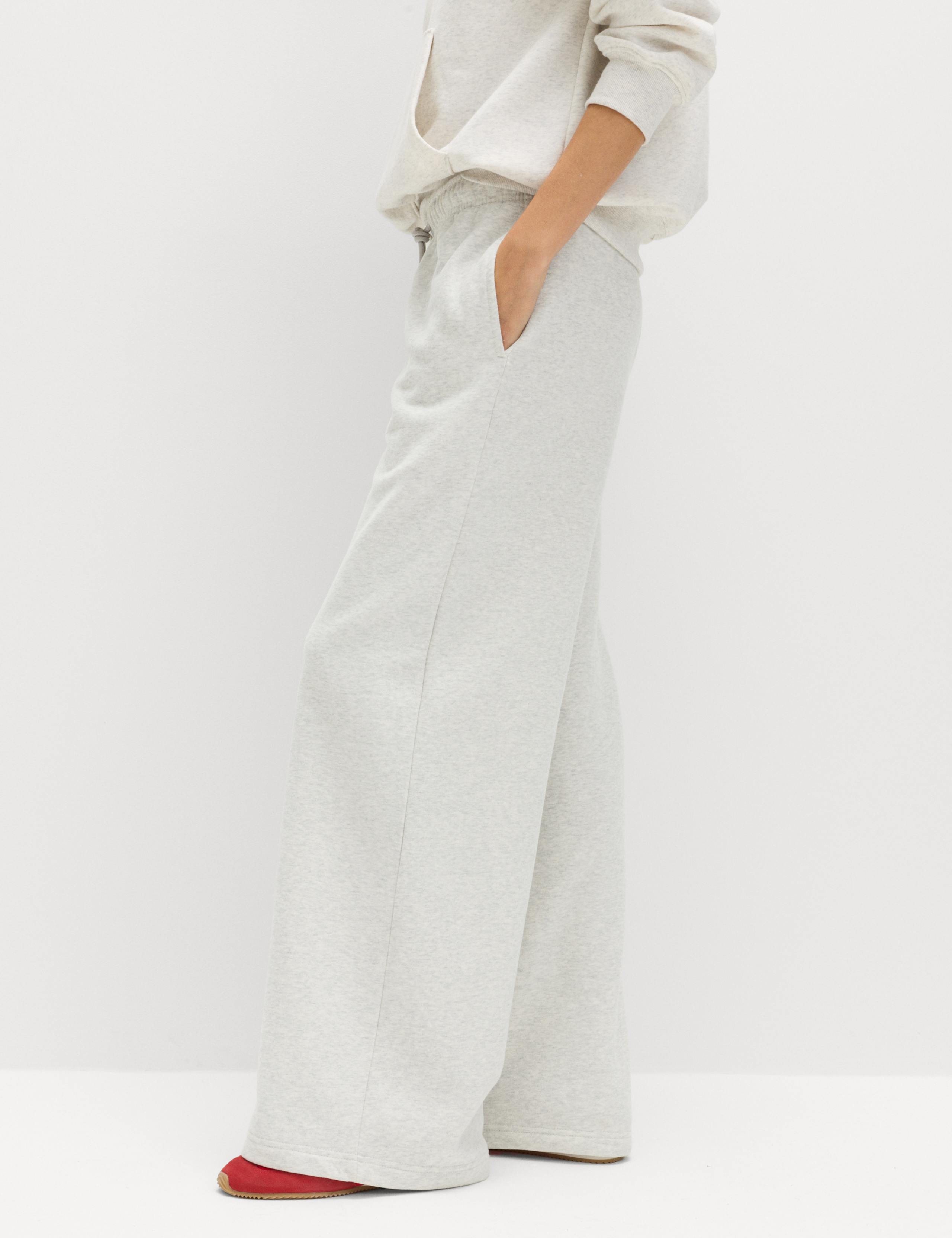 Cotton Rich Drawstring Wide Leg Joggers 4 of 6